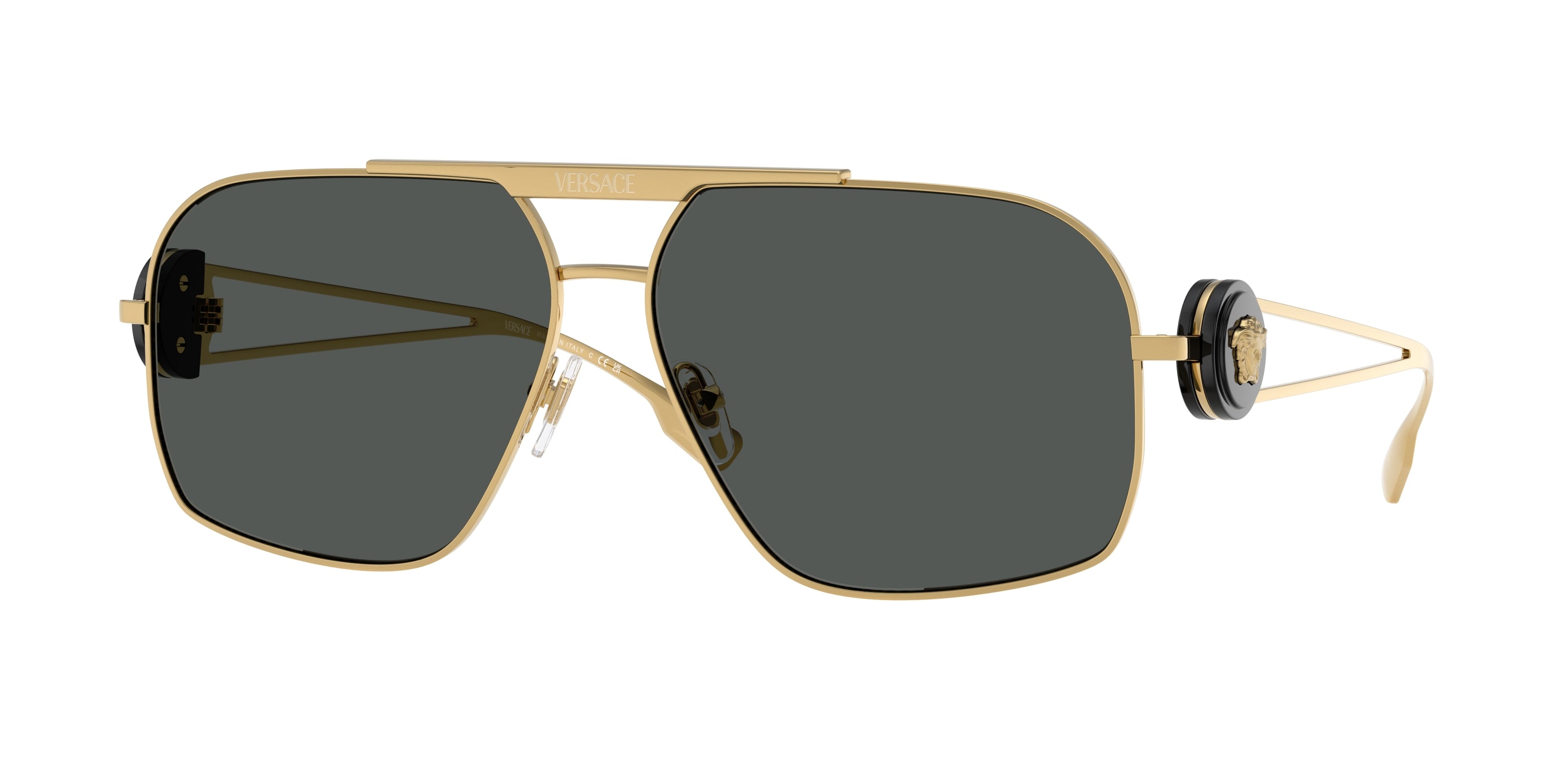 Versace VE2269 Irregular Sunglasses  100287-Gold 62-130-13 - Color Map Gold