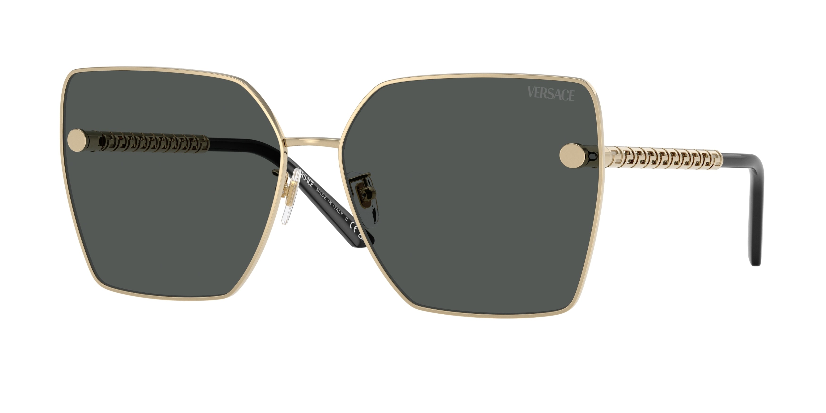 Versace VE2270D Square Sunglasses  125287-Pale Gold 63-145-15 - Color Map Gold