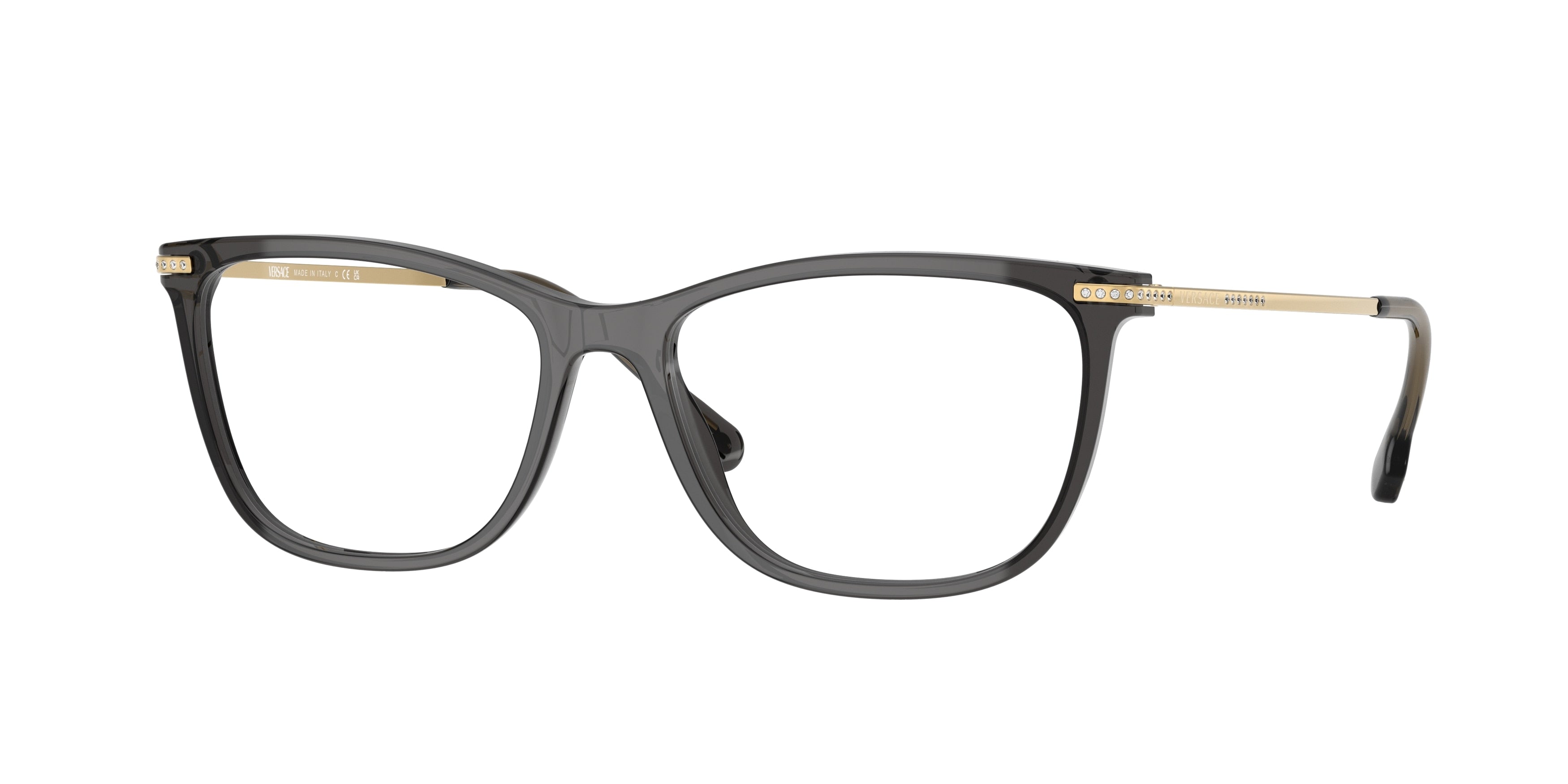 Versace VE3274B Pillow Eyeglasses  5483-Black Transparent 54-140-16 - Color Map Black