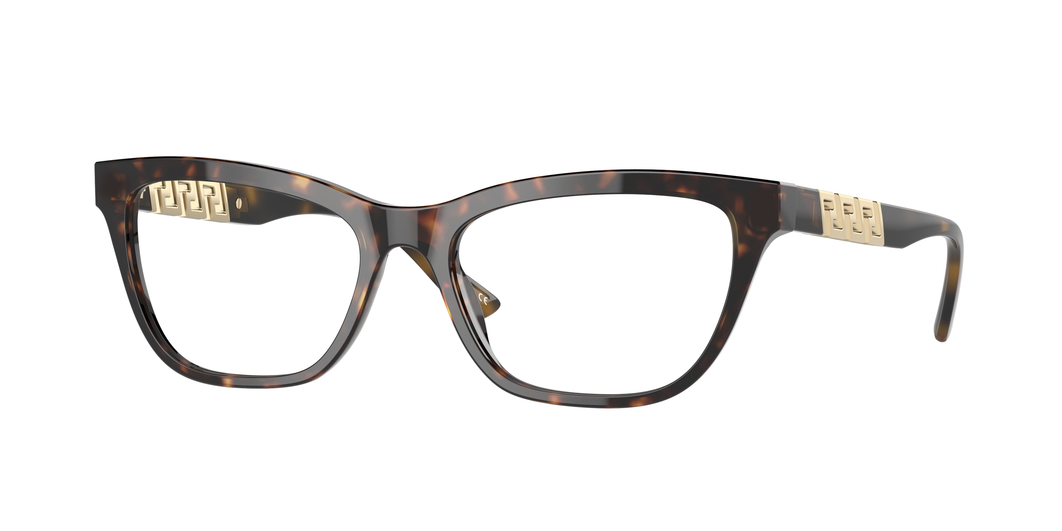 Versace VE3318 Pillow Eyeglasses  108-Havana 52-140-17 - Color Map Tortoise