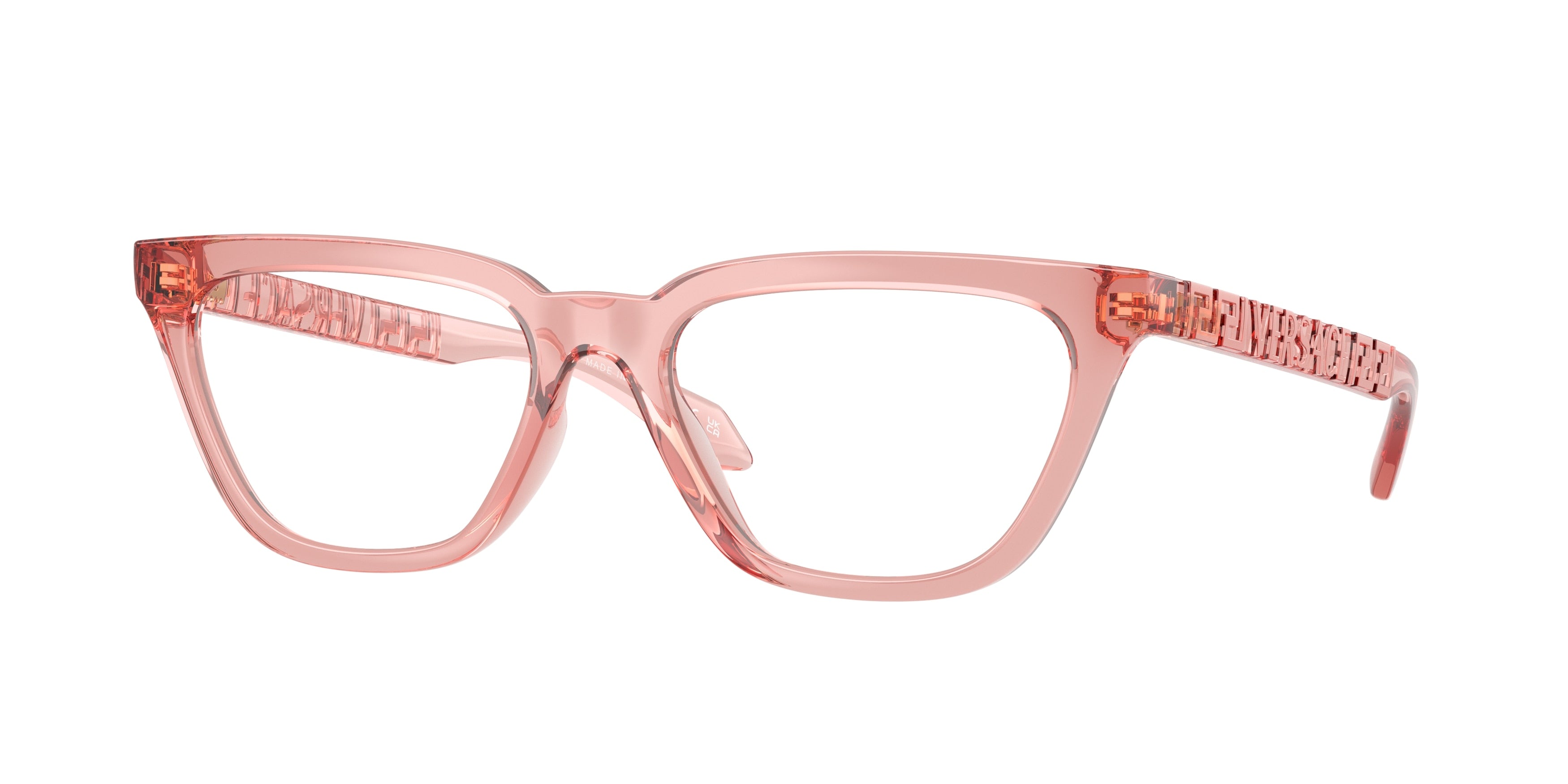 Versace VE3352U Cat Eye Eyeglasses  5322-Peach 53-140-17 - Color Map Pink