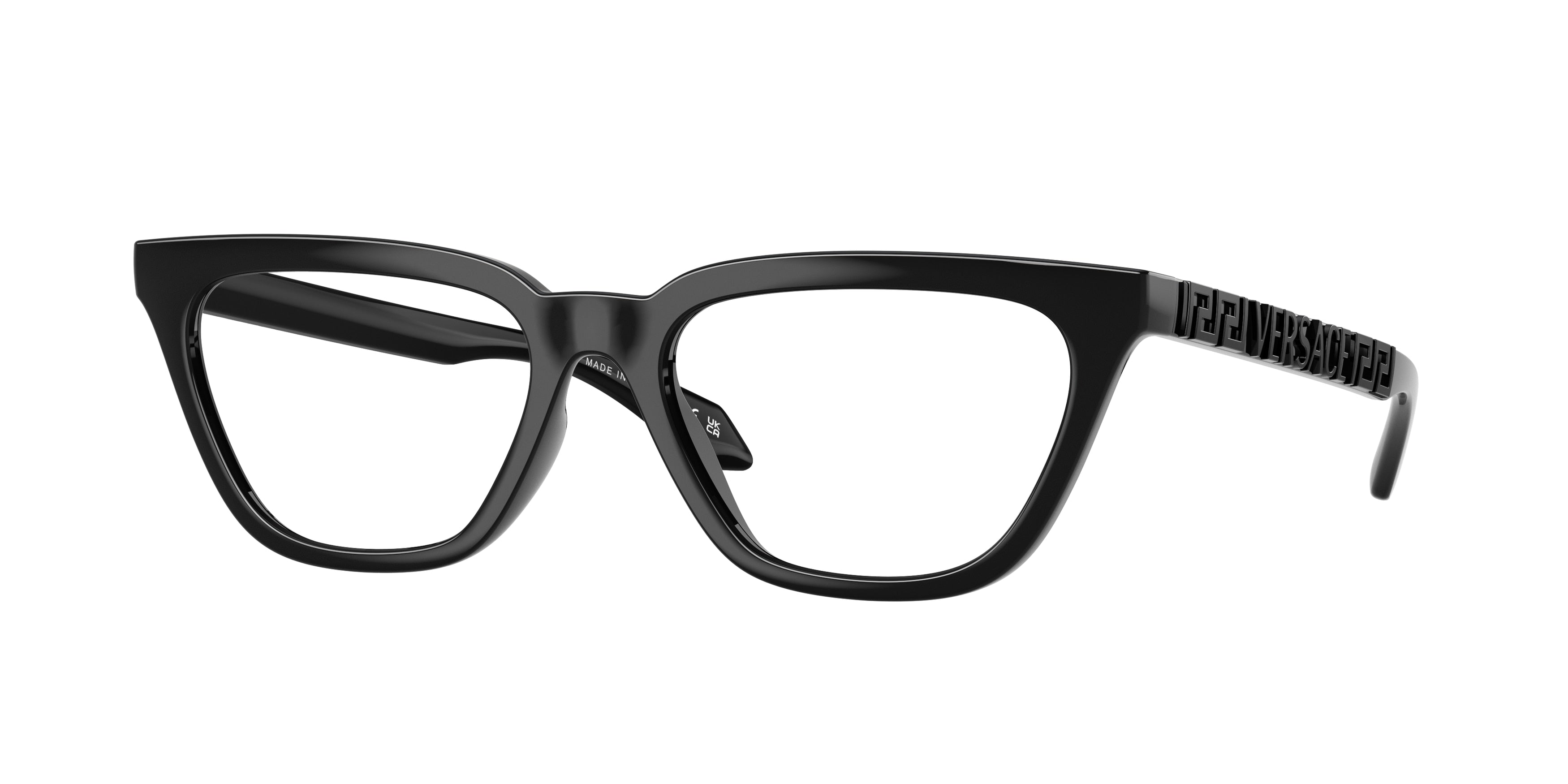 Versace VE3352U Cat Eye Eyeglasses  GB1-Black 53-140-17 - Color Map Black