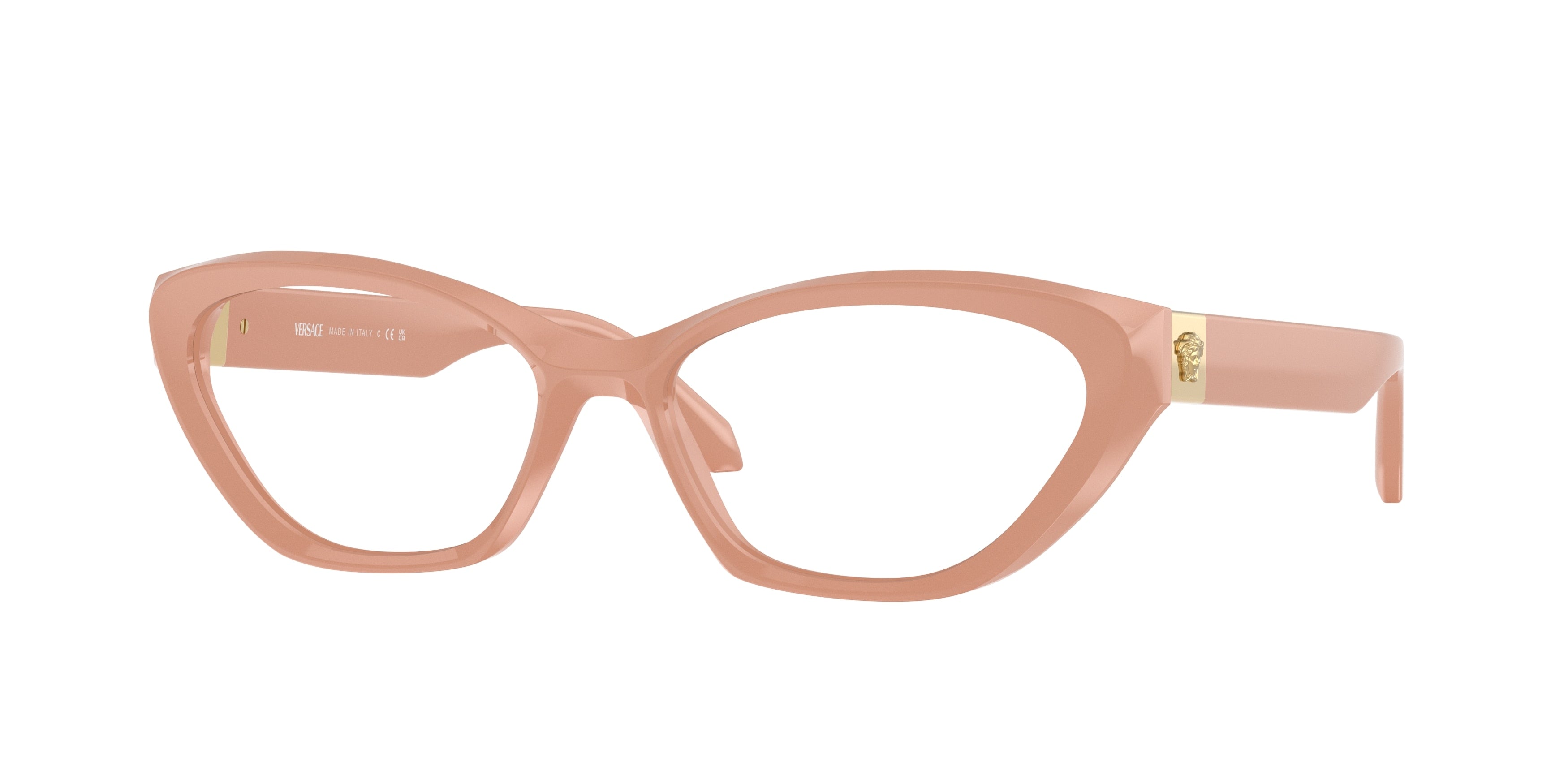 Versace VE3356 Cat Eye Eyeglasses  5468-Beige Camel 55-140-16 - Color Map Beige