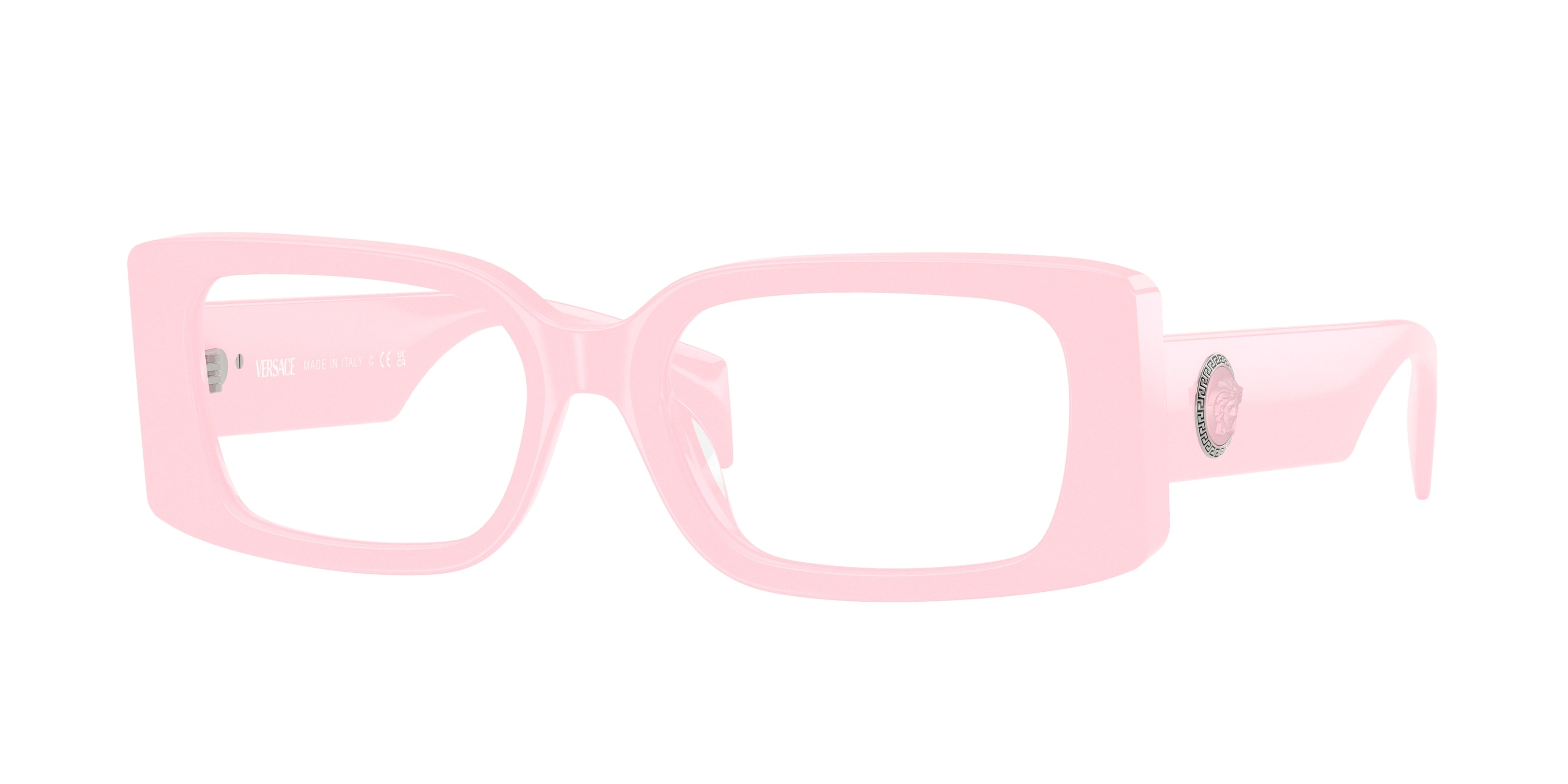 Versace VE3362U Rectangle Eyeglasses  5485-Pink 52-140-17 - Color Map Pink