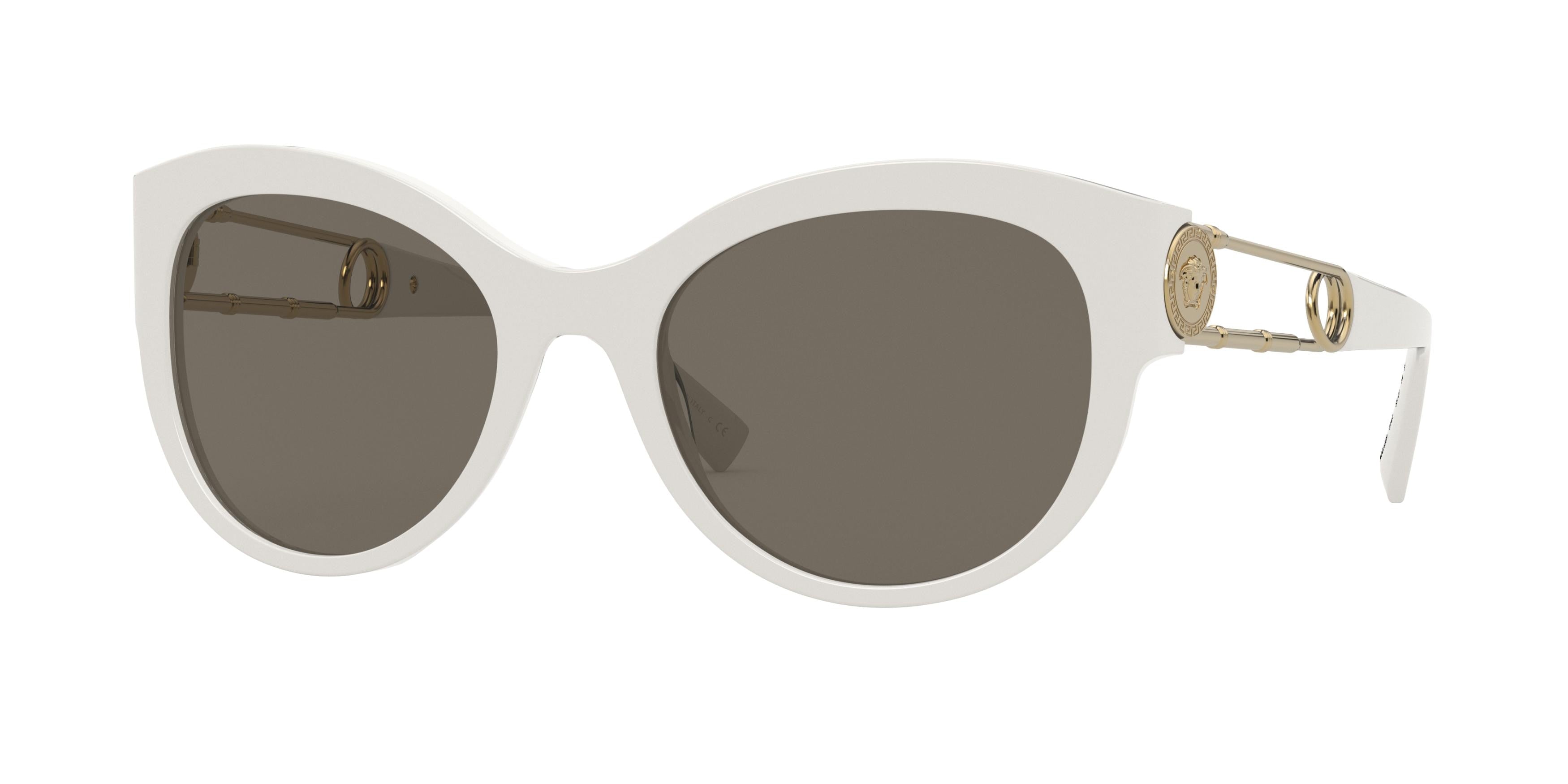 Versace VE4389 Rectangle Sunglasses  314/3-White 55-140-20 - Color Map White