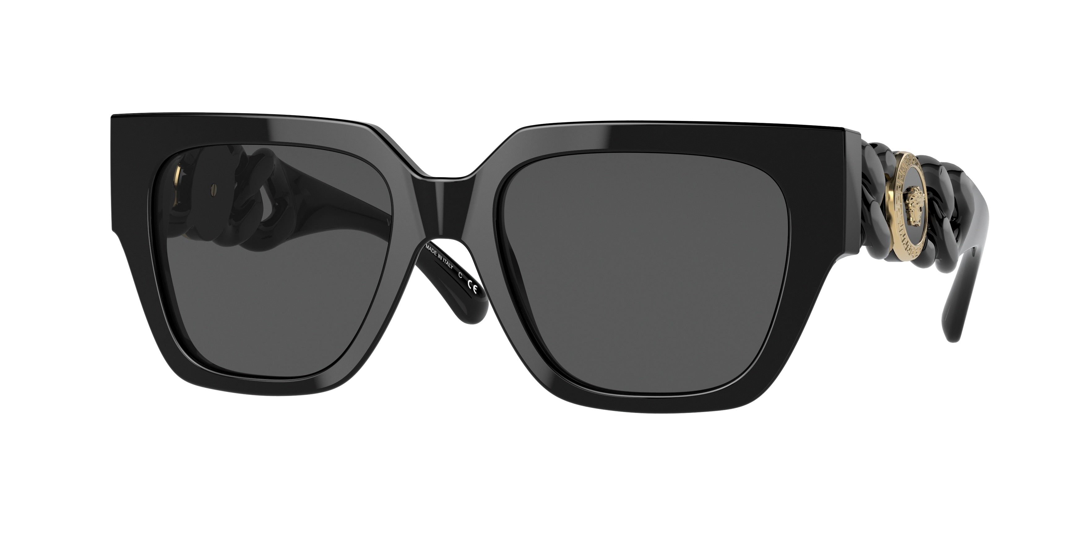 Versace VE4409 Square Sunglasses  GB1/87-Black 53-140-19 - Color Map Black