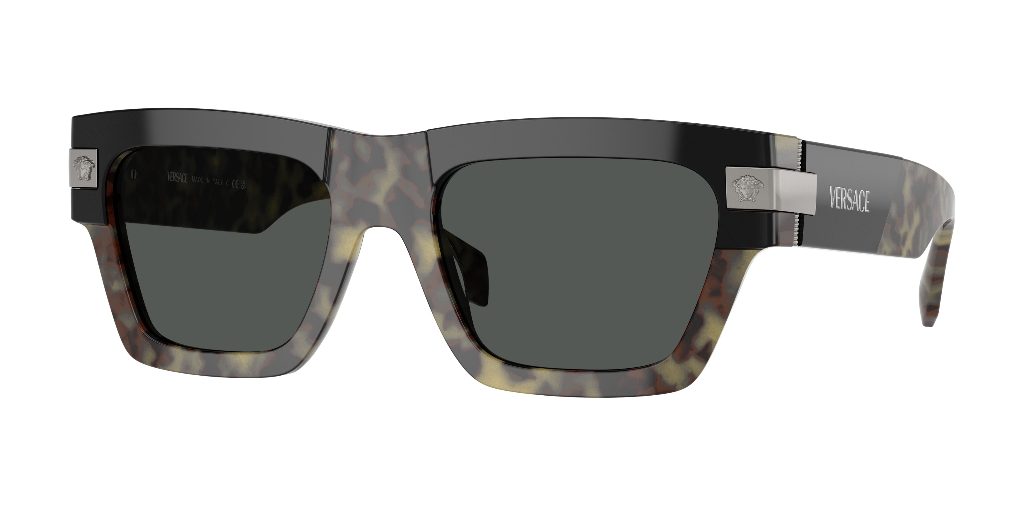 Versace VE4464 Rectangle Sunglasses  545687-Havana 55-145-20 - Color Map Tortoise