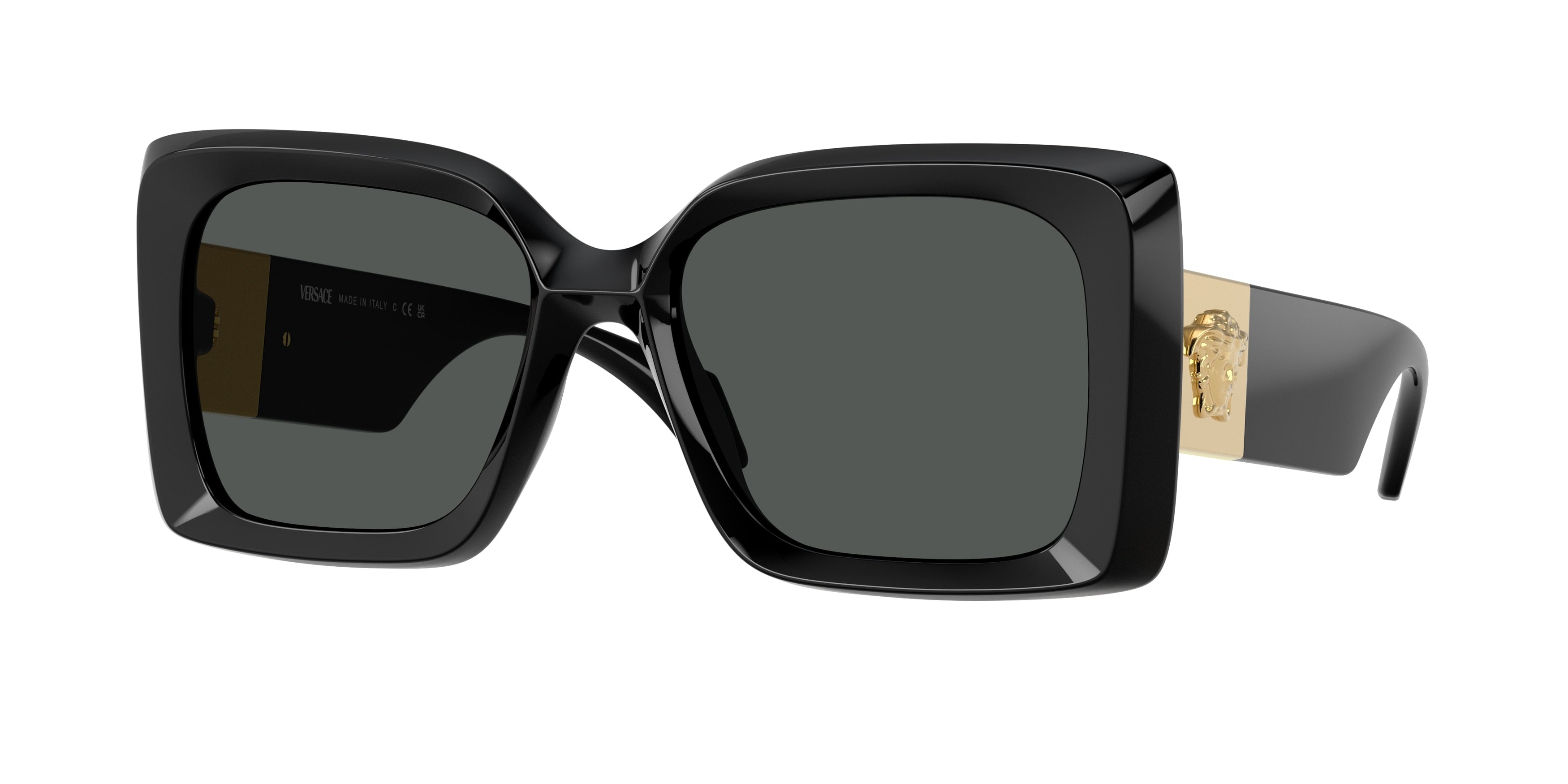 Versace VE4467U Irregular Sunglasses  GB1/87-Black 54-140-18 - Color Map Black