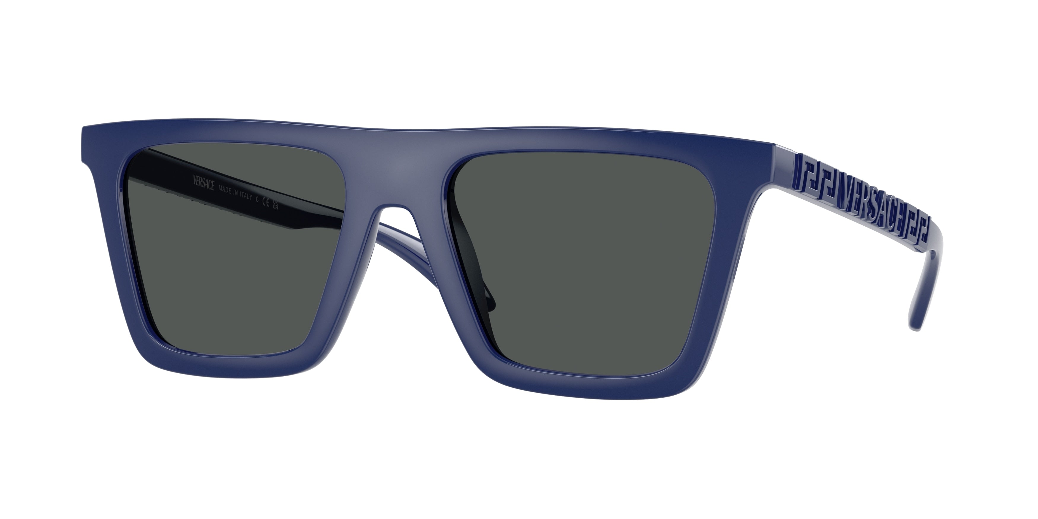 Versace VE4468U Rectangle Sunglasses  545087-Full Blue 53-140-19 - Color Map Blue