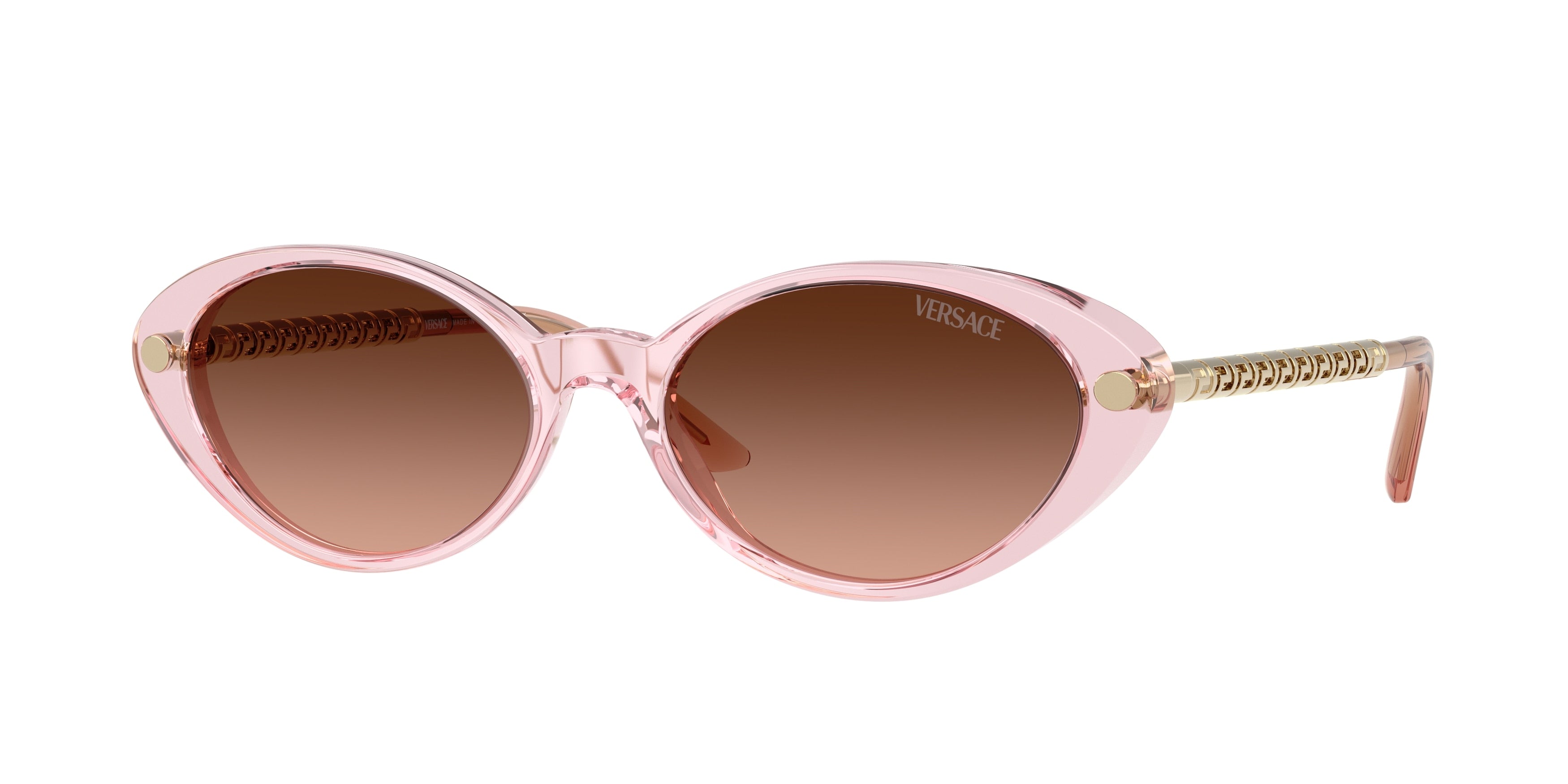 Versace VE4469 Oval Sunglasses  54725M-Pink Transparent 54-140-17 - Color Map Pink