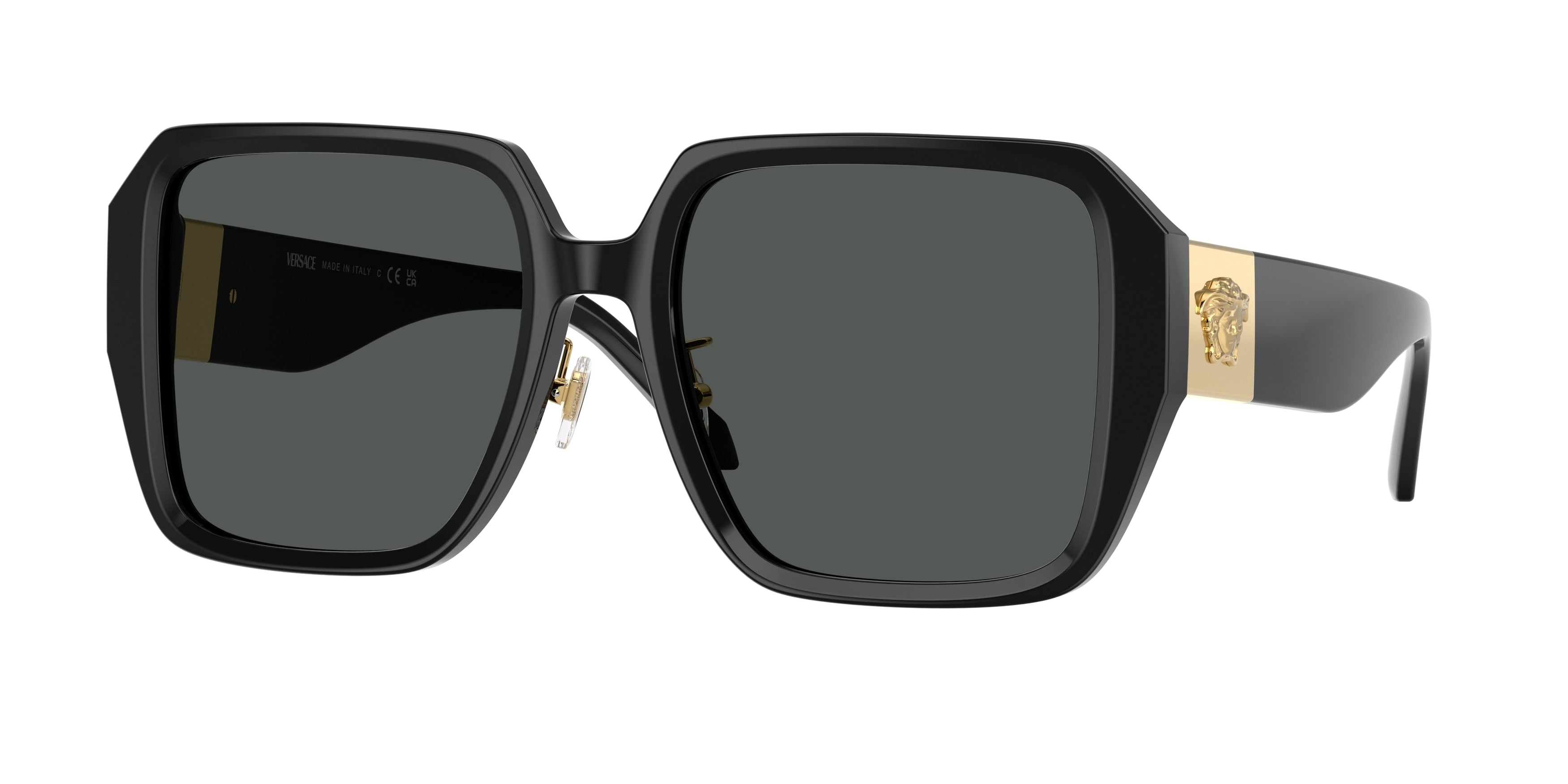 Versace VE4472D Square Sunglasses  GB1/87-Black 56-145-19 - Color Map Black