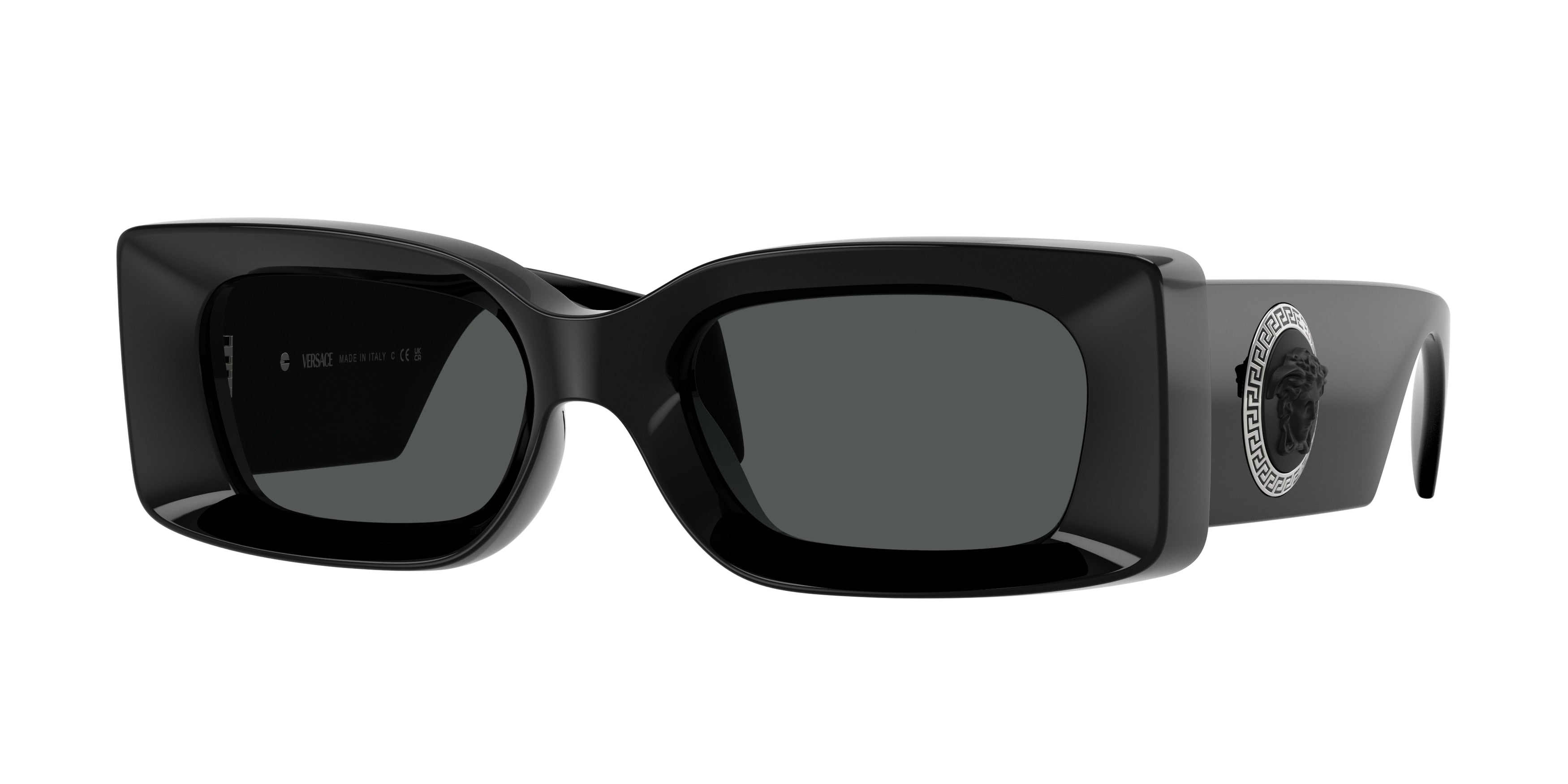 Versace VE4474U Rectangle Sunglasses  GB1/87-Black 52-140-20 - Color Map Black