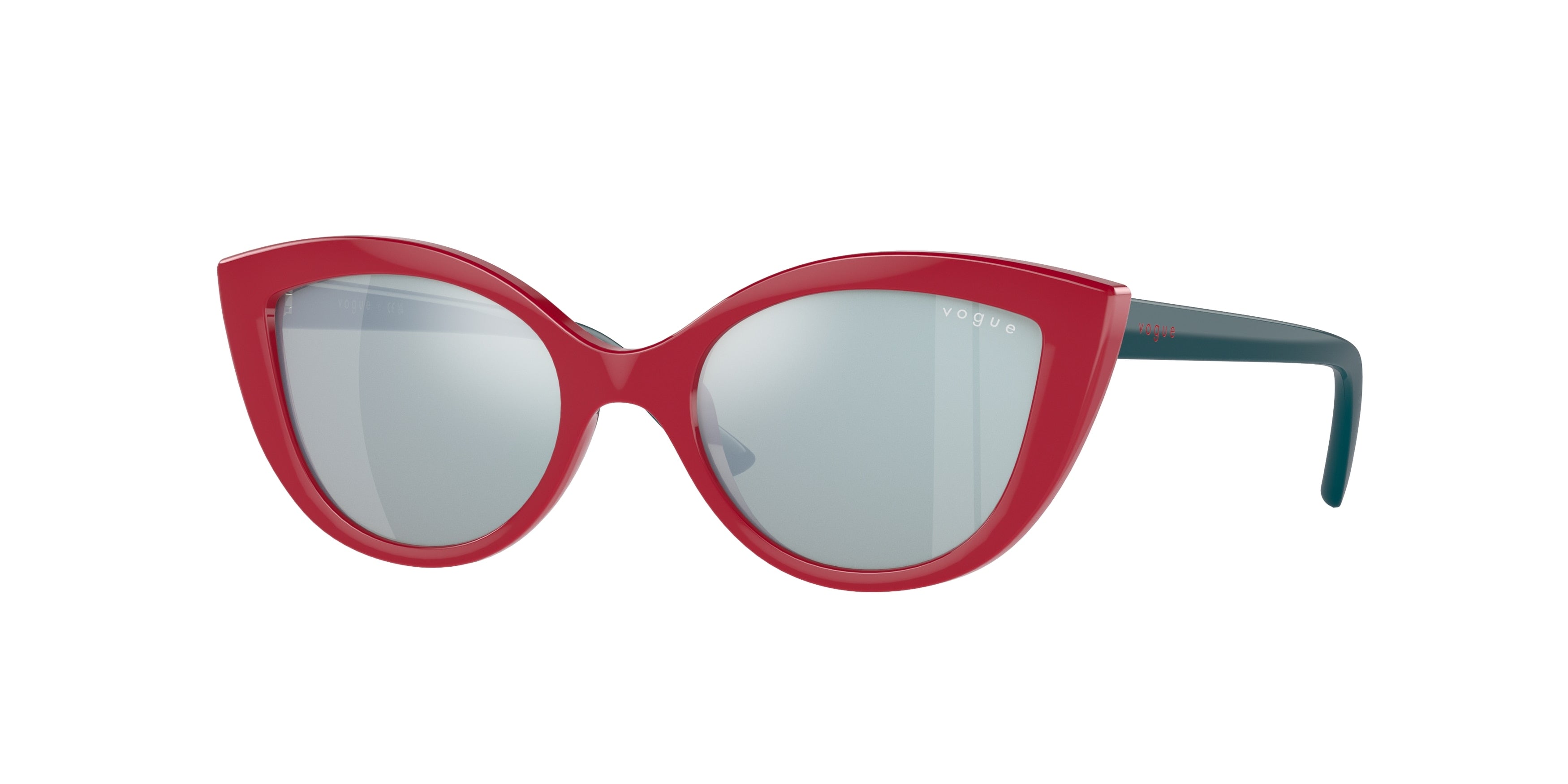 VOGUE JUNIOR SUN VJ2003 Cat Eye Sunglasses  27756J-Top Red 46-125-17 - Color Map Red