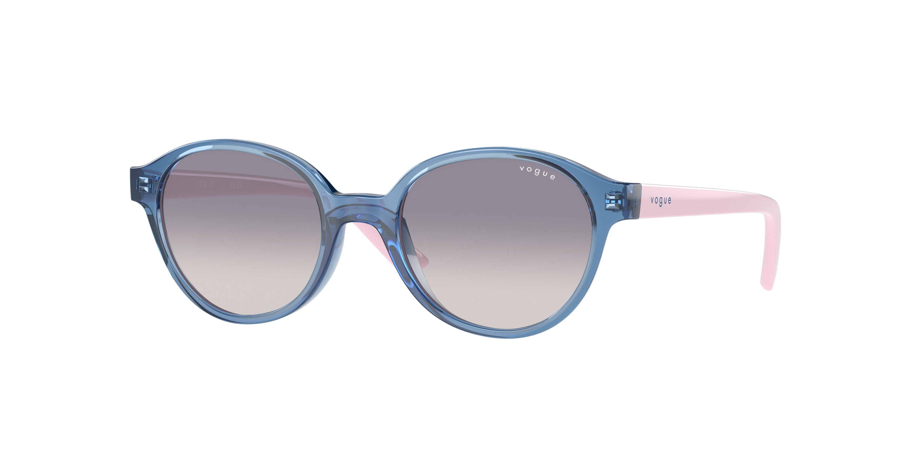 VOGUE JUNIOR SUN VJ2007 Oval Sunglasses  28387B-Top Transparent Blue 45-125-17 - Color Map Blue