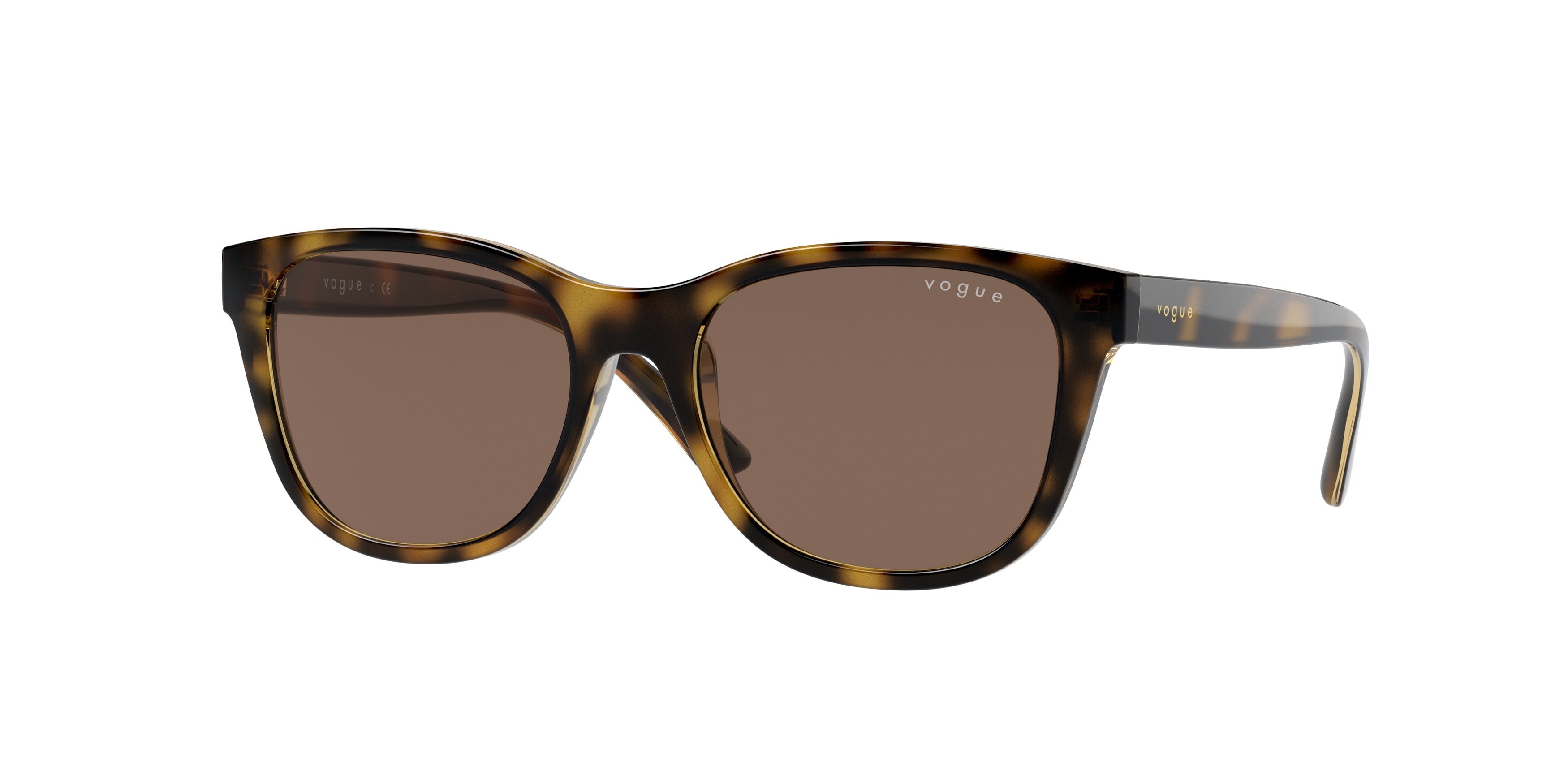 VOGUE JUNIOR SUN VJ2010 Butterfly Sunglasses  W65673-Dark Havana 48-125-16 - Color Map Brown