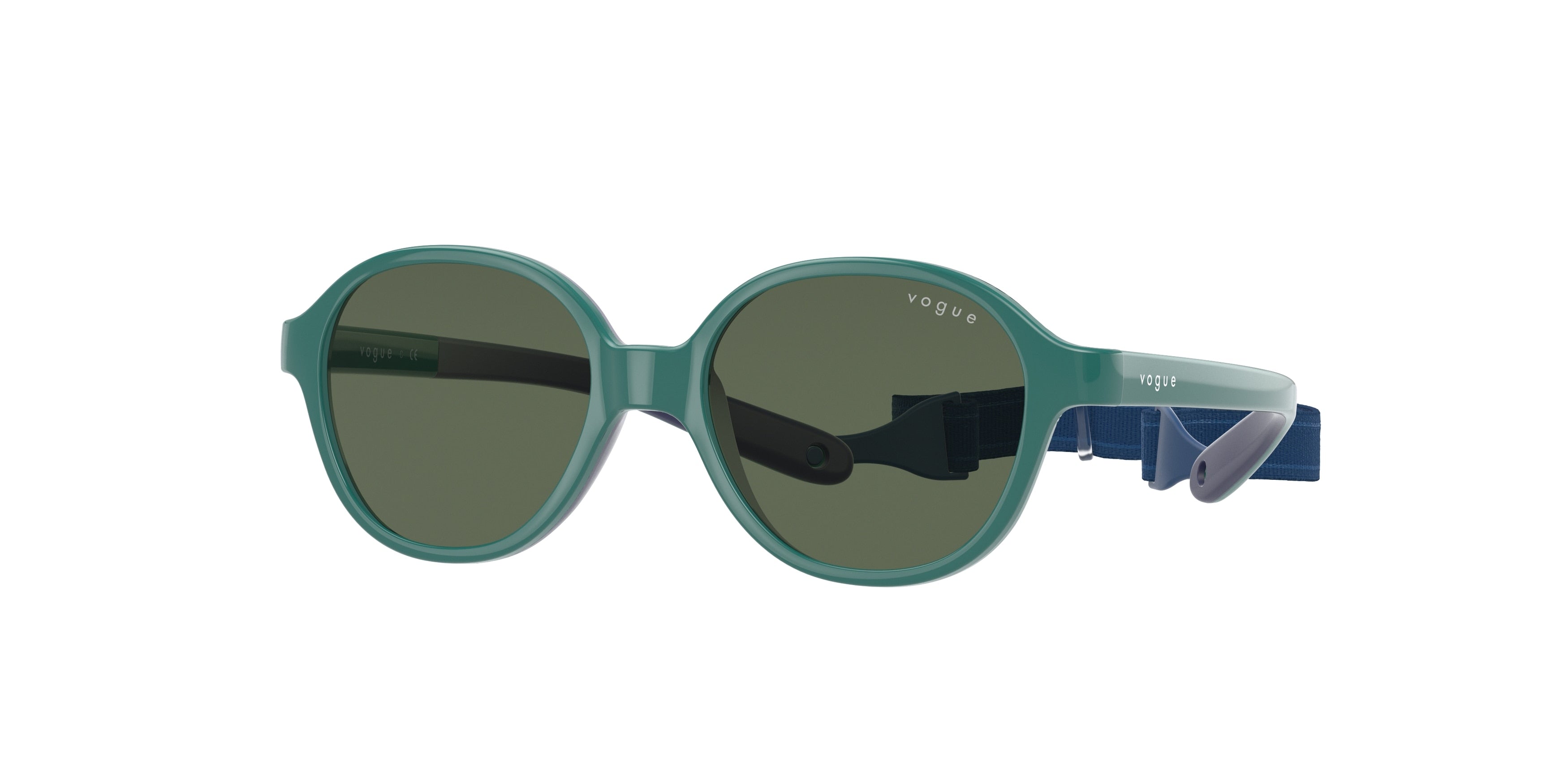 VOGUE JUNIOR SUN VJ2012 Pillow Sunglasses  297571-Green On Rubber Dark Blue 43-120-14 - Color Map Green