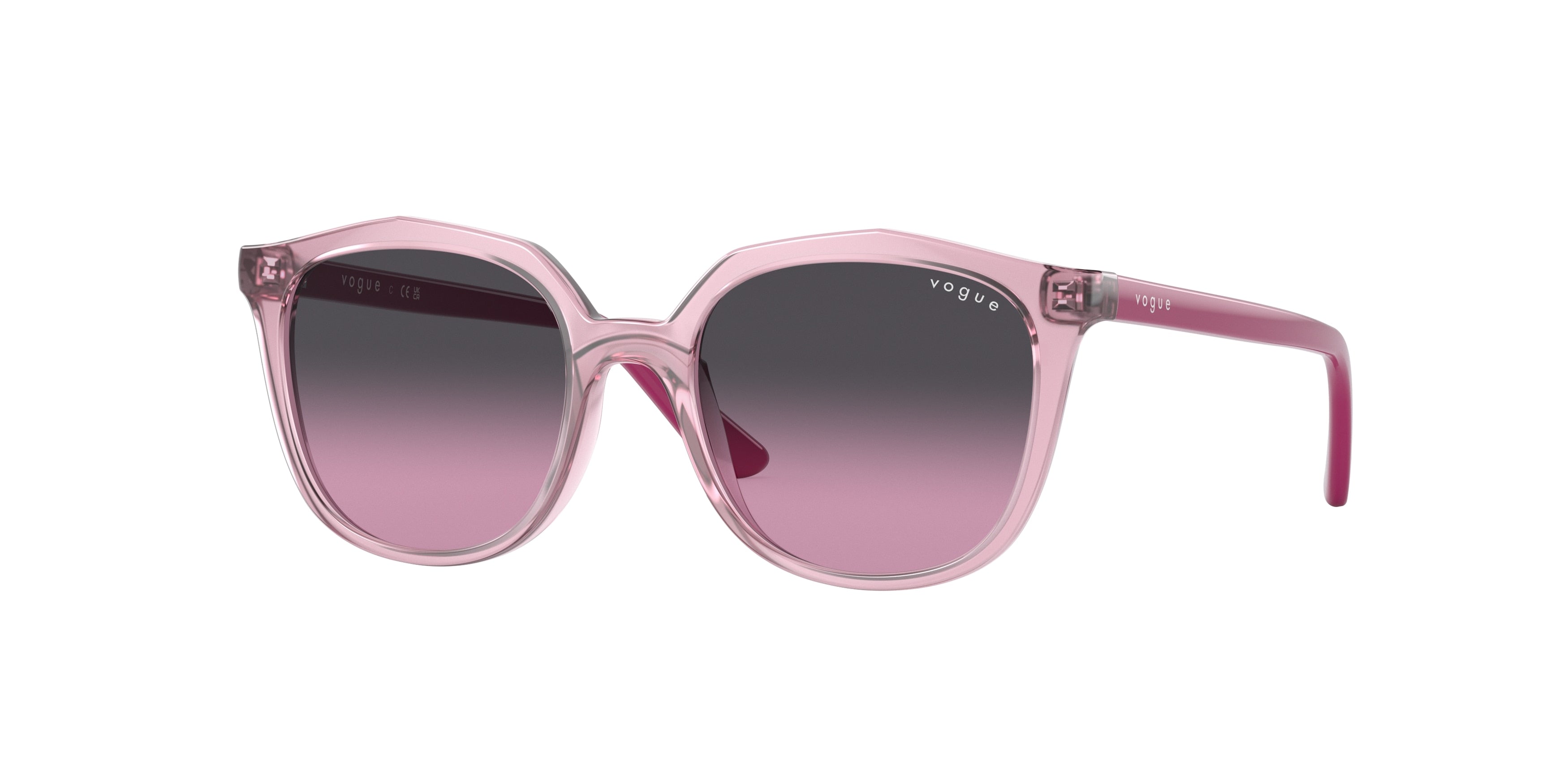 VOGUE JUNIOR SUN VJ2016 Irregular Sunglasses  278090-Transparent Purple 45-125-16 - Color Map Violet