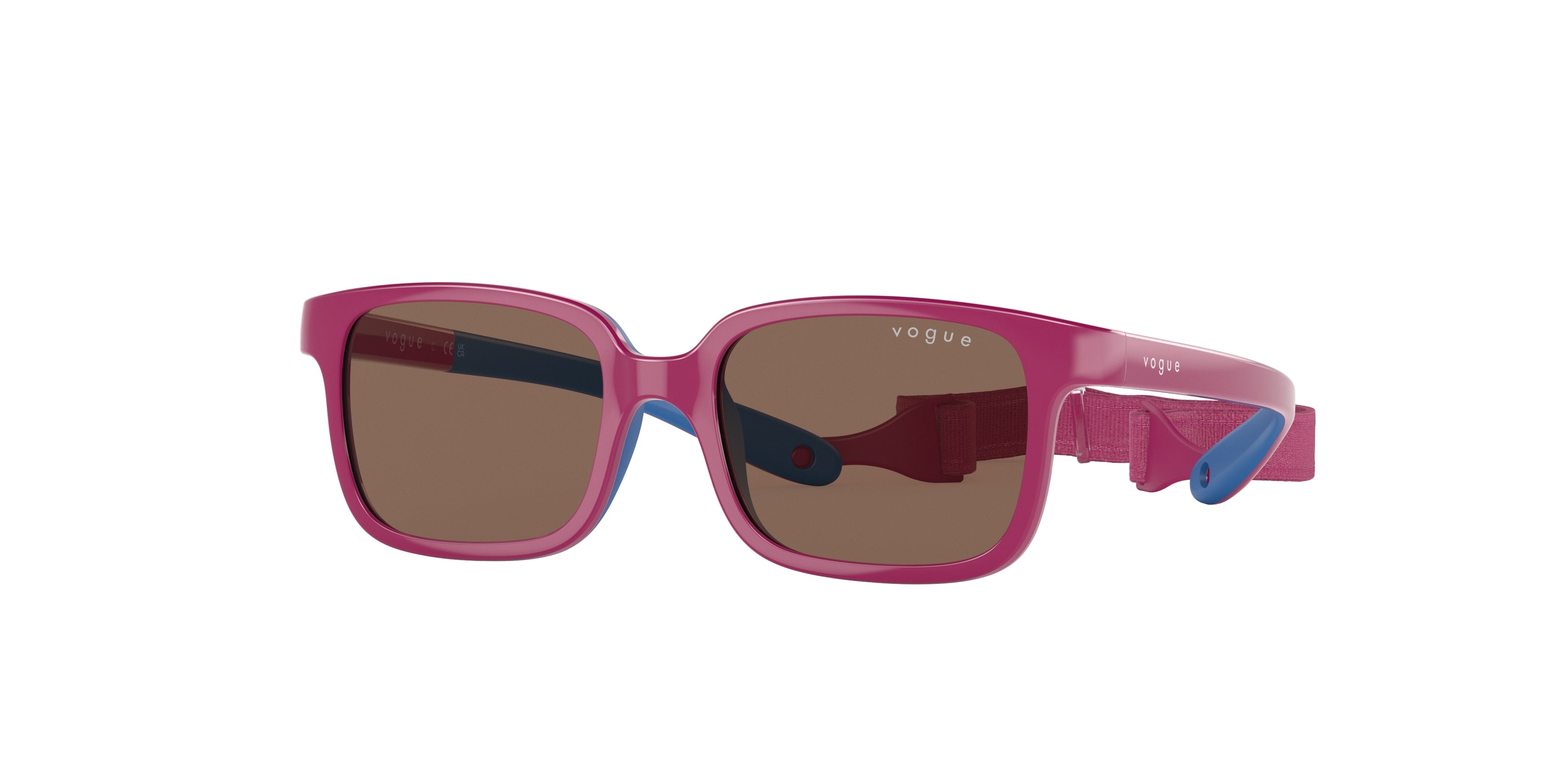 VOGUE JUNIOR SUN VJ2017 Pillow Sunglasses  256813-Full Rose On Azure Rubber 45-120-14 - Color Map Pink