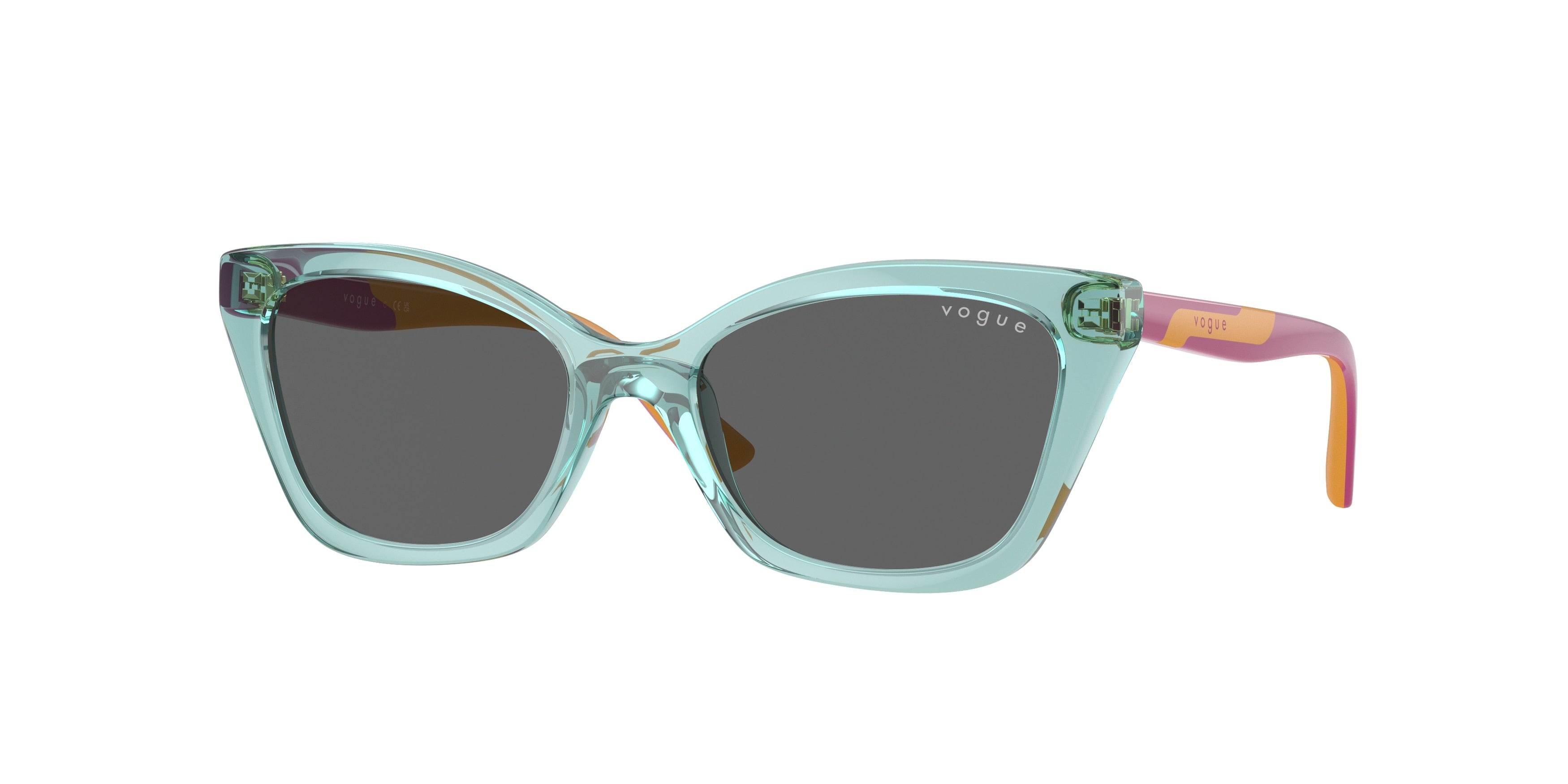 VOGUE JUNIOR SUN VJ2020 Cat Eye Sunglasses  303287-Transparent Sage 48-125-16 - Color Map Green