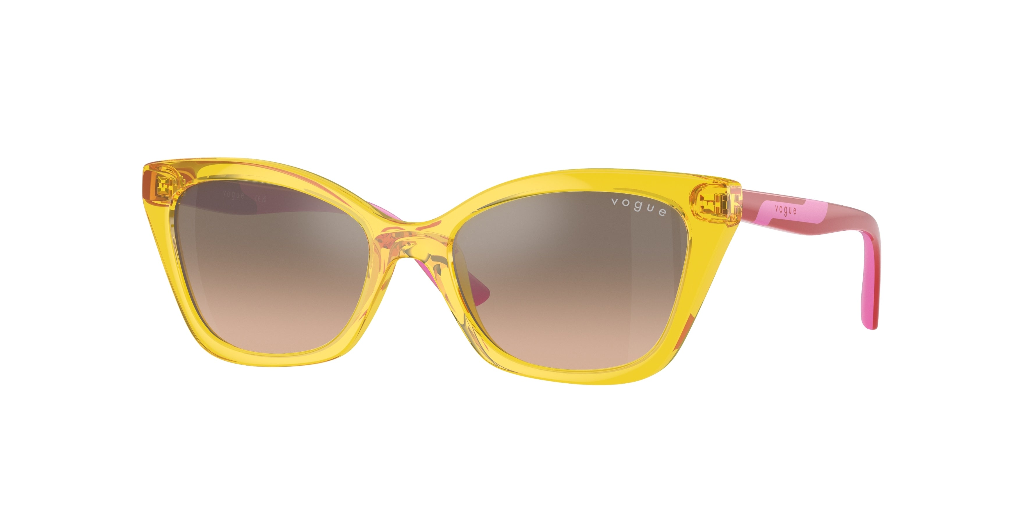 VOGUE JUNIOR SUN VJ2020 Cat Eye Sunglasses  30638Z-Transparent Yellow 48-125-16 - Color Map Yellow