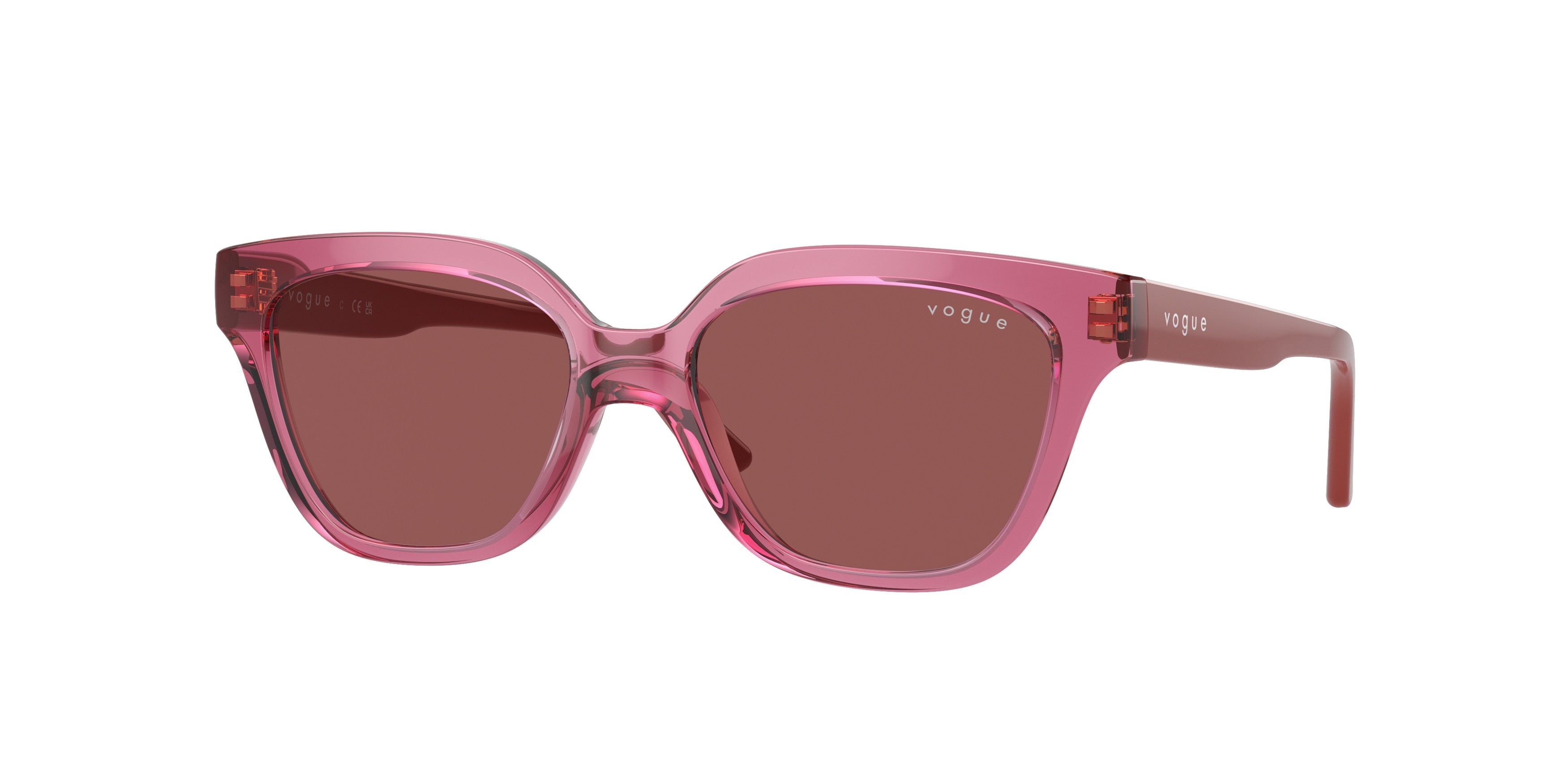 VOGUE JUNIOR SUN VJ2021 Irregular Sunglasses  306569-Transparent Purple 48-125-15 - Color Map Violet