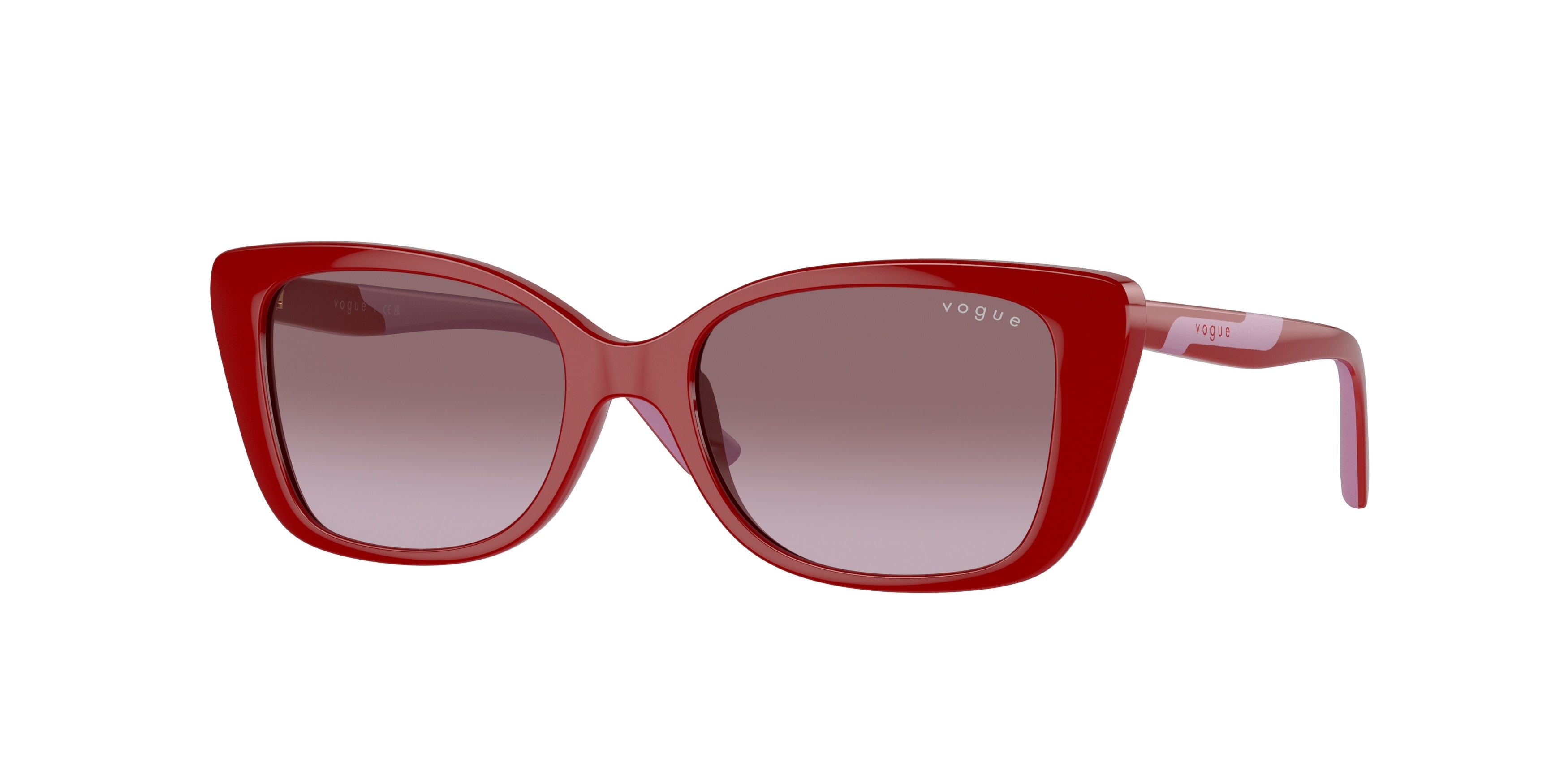 VOGUE JUNIOR SUN VJ2022 Butterfly Sunglasses  31298H-Full Red 48-125-16 - Color Map Red