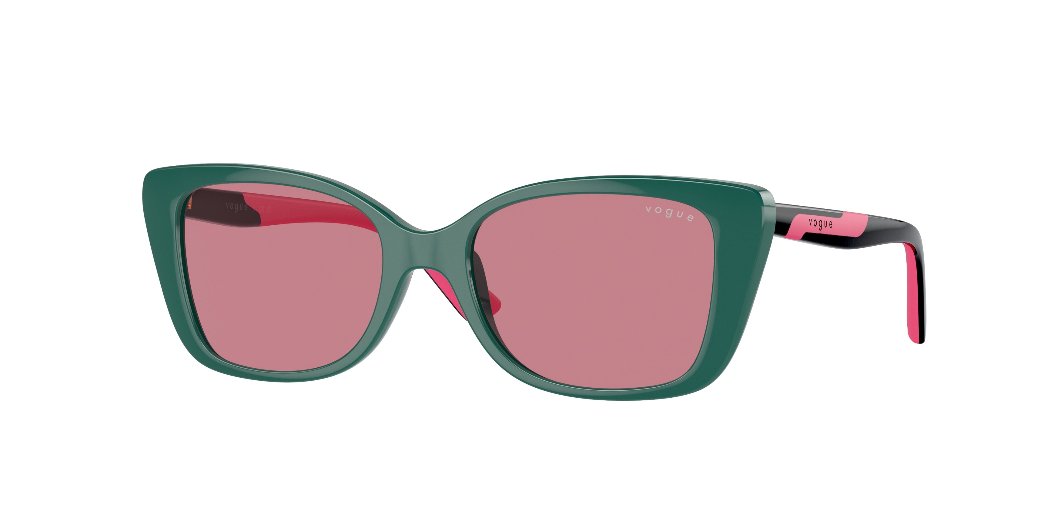 VOGUE JUNIOR SUN VJ2022 Butterfly Sunglasses  313169-Full Dark Green 48-125-16 - Color Map Green