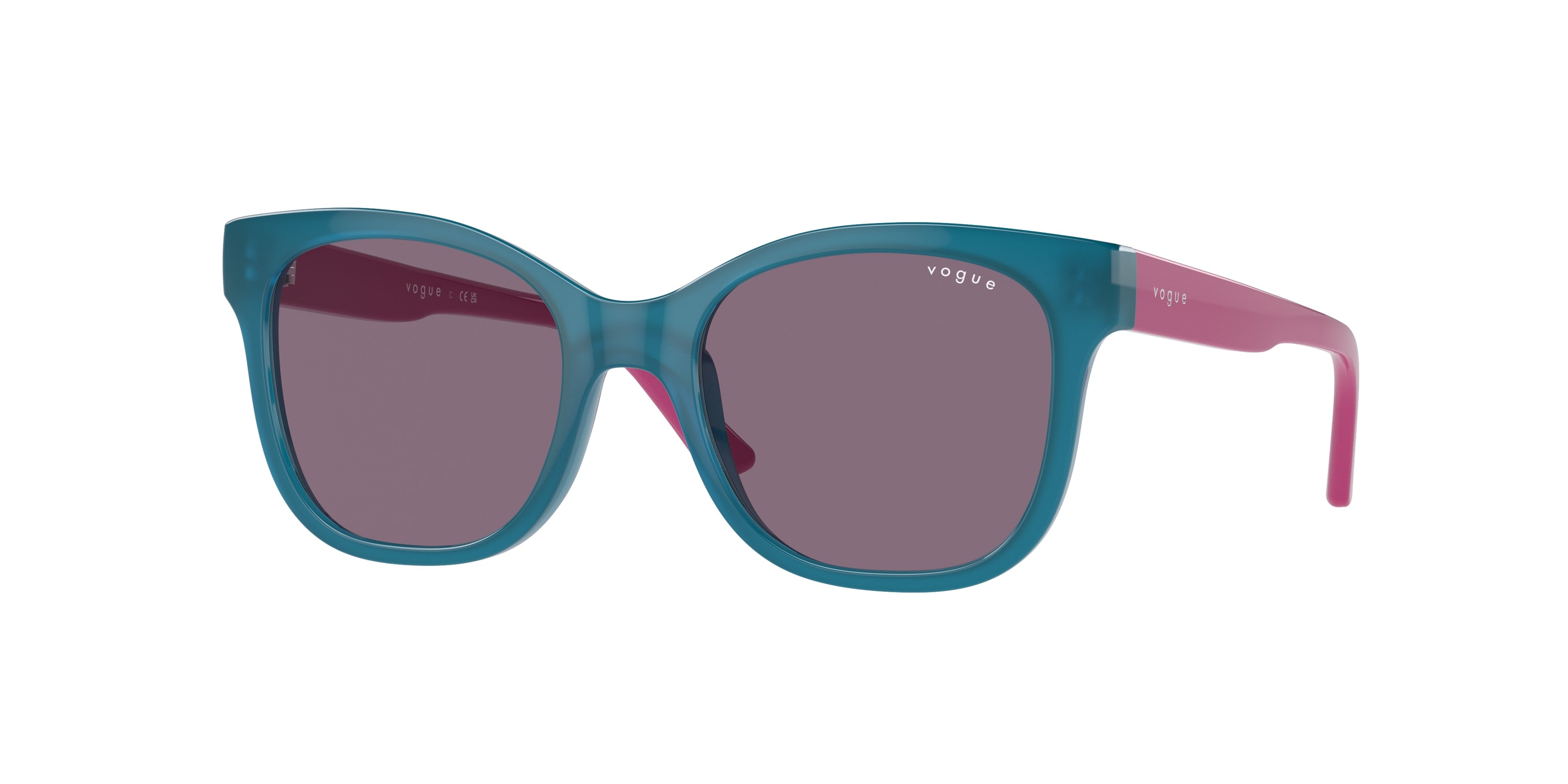 VOGUE JUNIOR SUN VJ2023 Butterfly Sunglasses  31281A-Opal Blue 47-125-17 - Color Map Blue