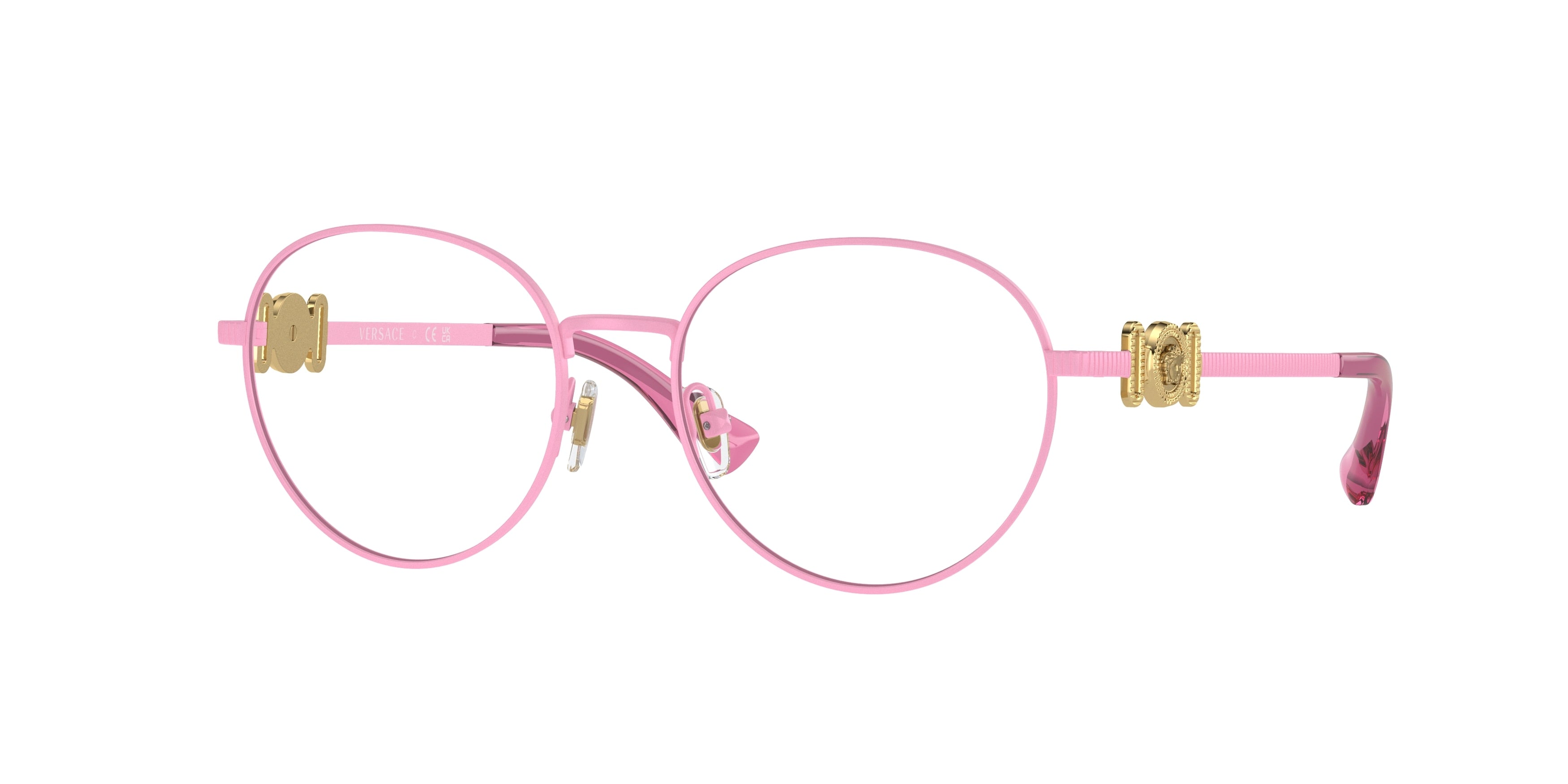 Versace Kids VK1002 Phantos Eyeglasses  1496-Matte Pink 48-130-16 - Color Map Pink