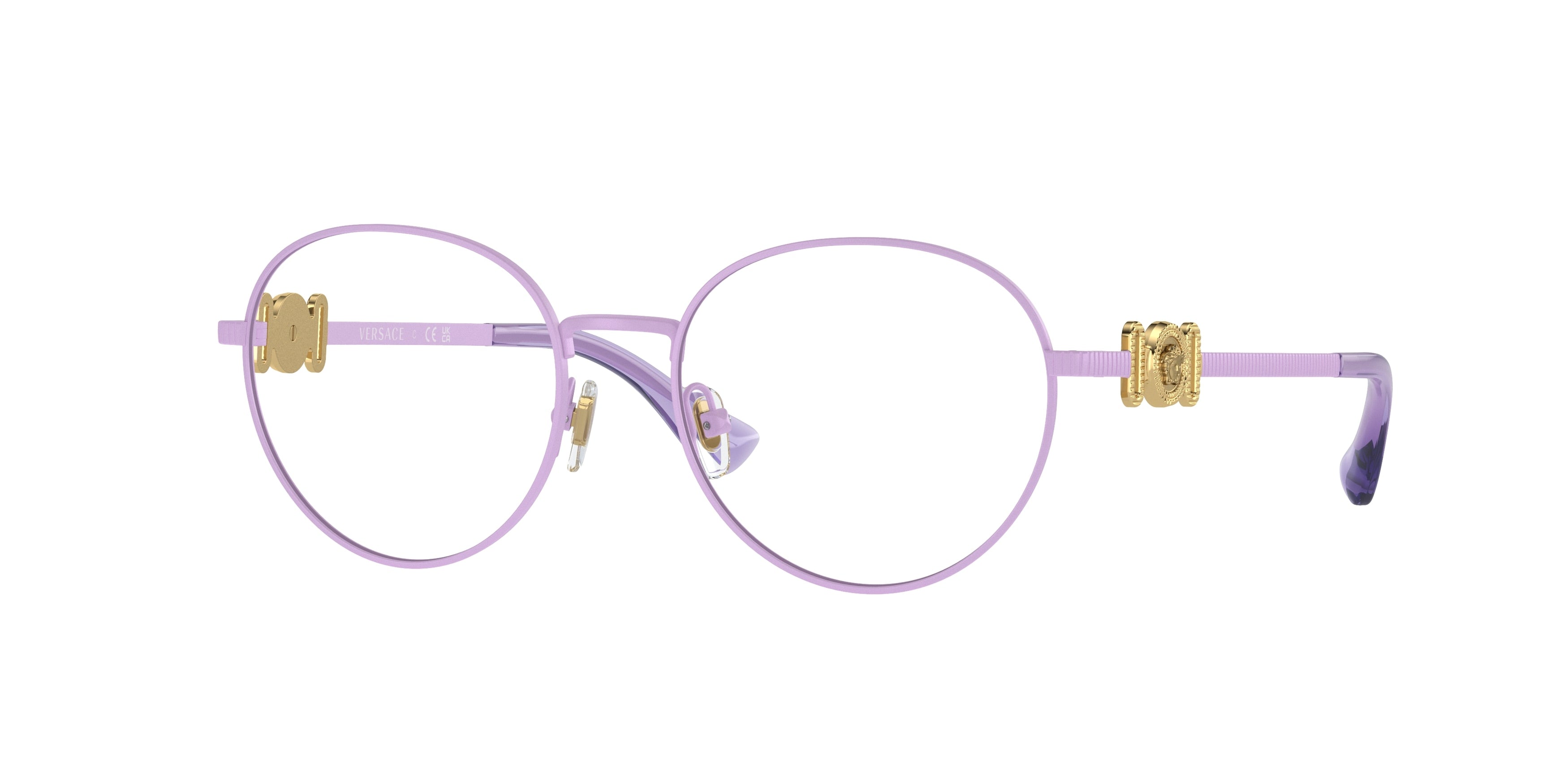 Versace Kids VK1002 Phantos Eyeglasses  1497-Matte Violet 48-130-16 - Color Map Violet