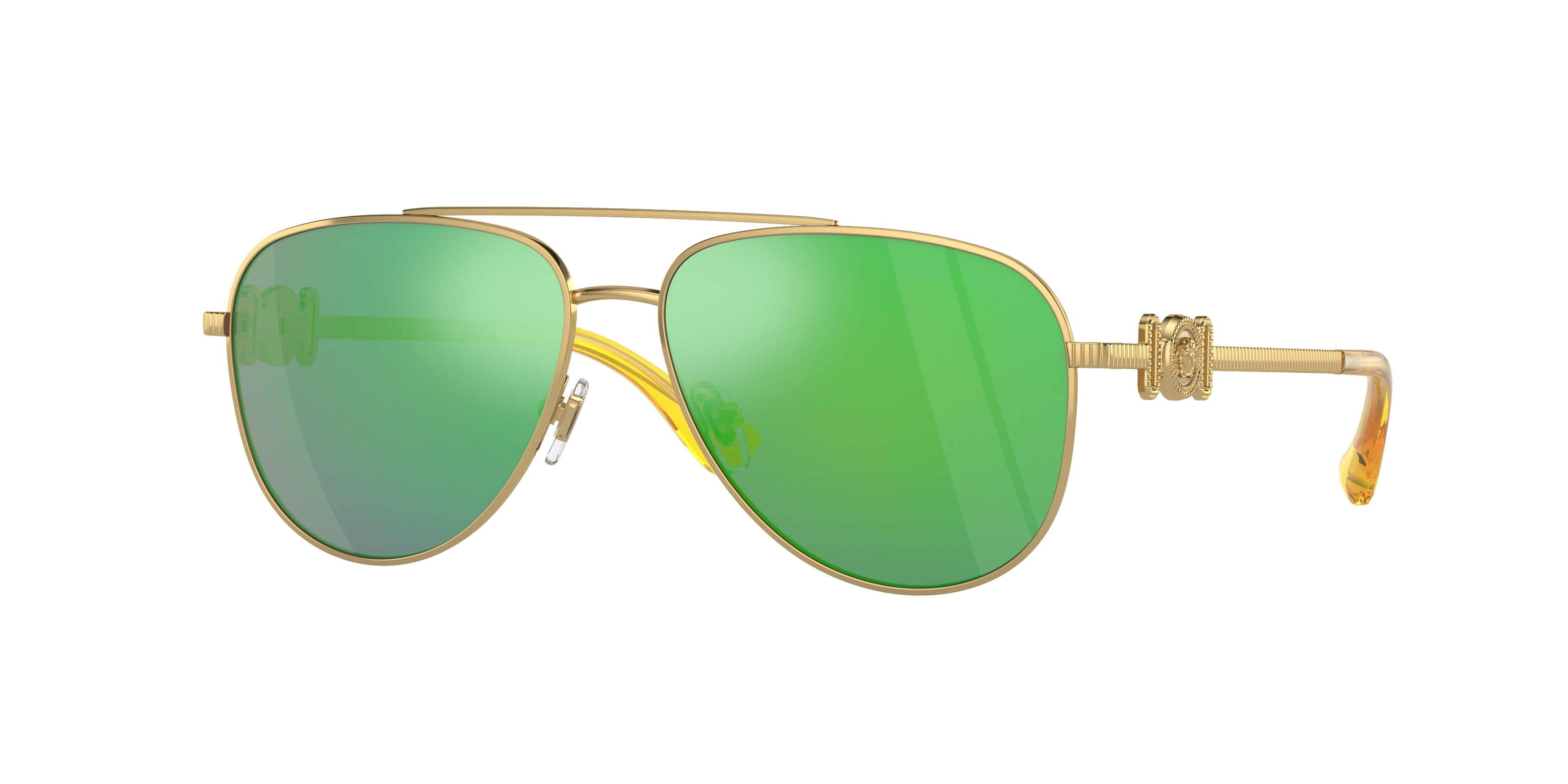 Versace Kids VK2002 Pilot Sunglasses  10023R-Gold 52-130-13 - Color Map Gold