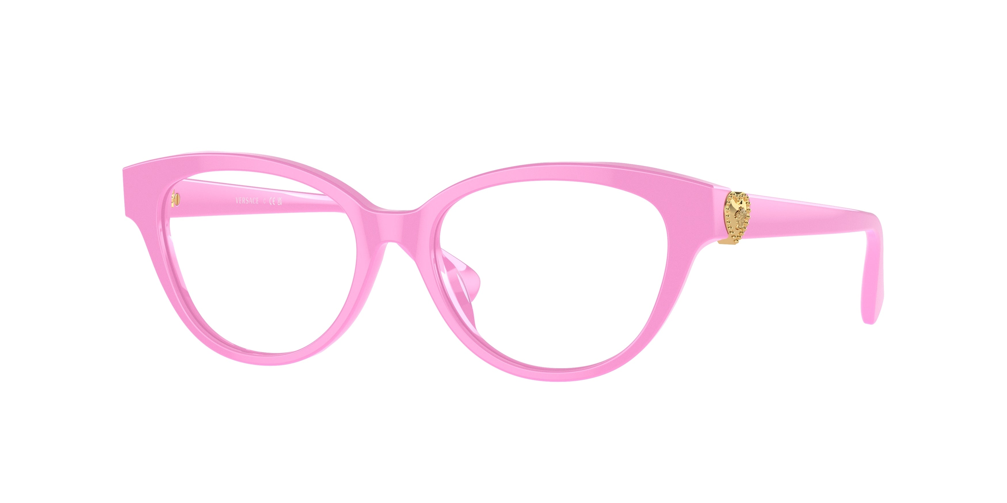 Versace Kids VK3004 Cat Eye Eyeglasses  5399-Baby Pink 48-130-15 - Color Map Pink