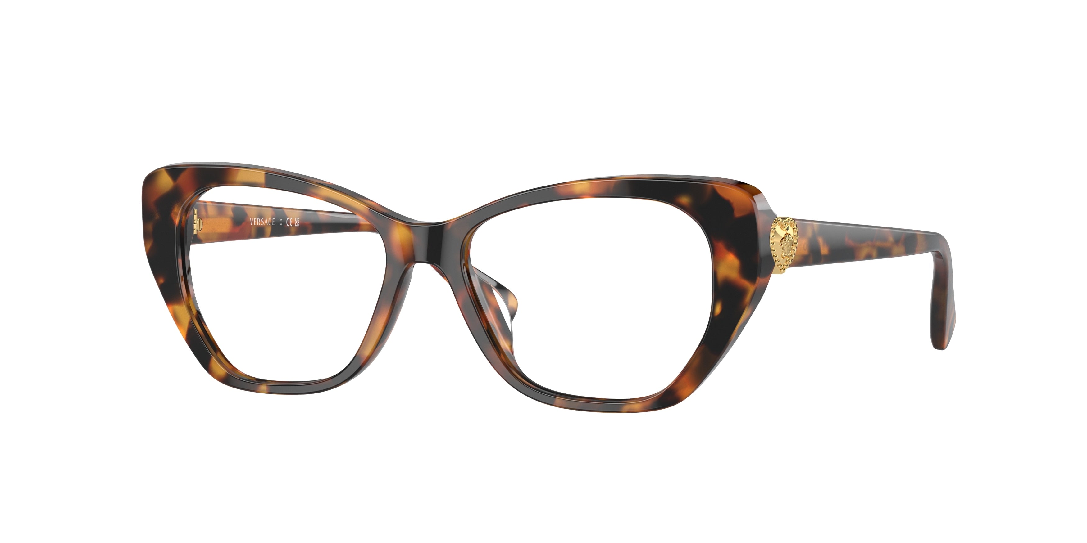 Versace Kids VK3005U Irregular Eyeglasses  5119-Light Havana 47-130-14 - Color Map Tortoise