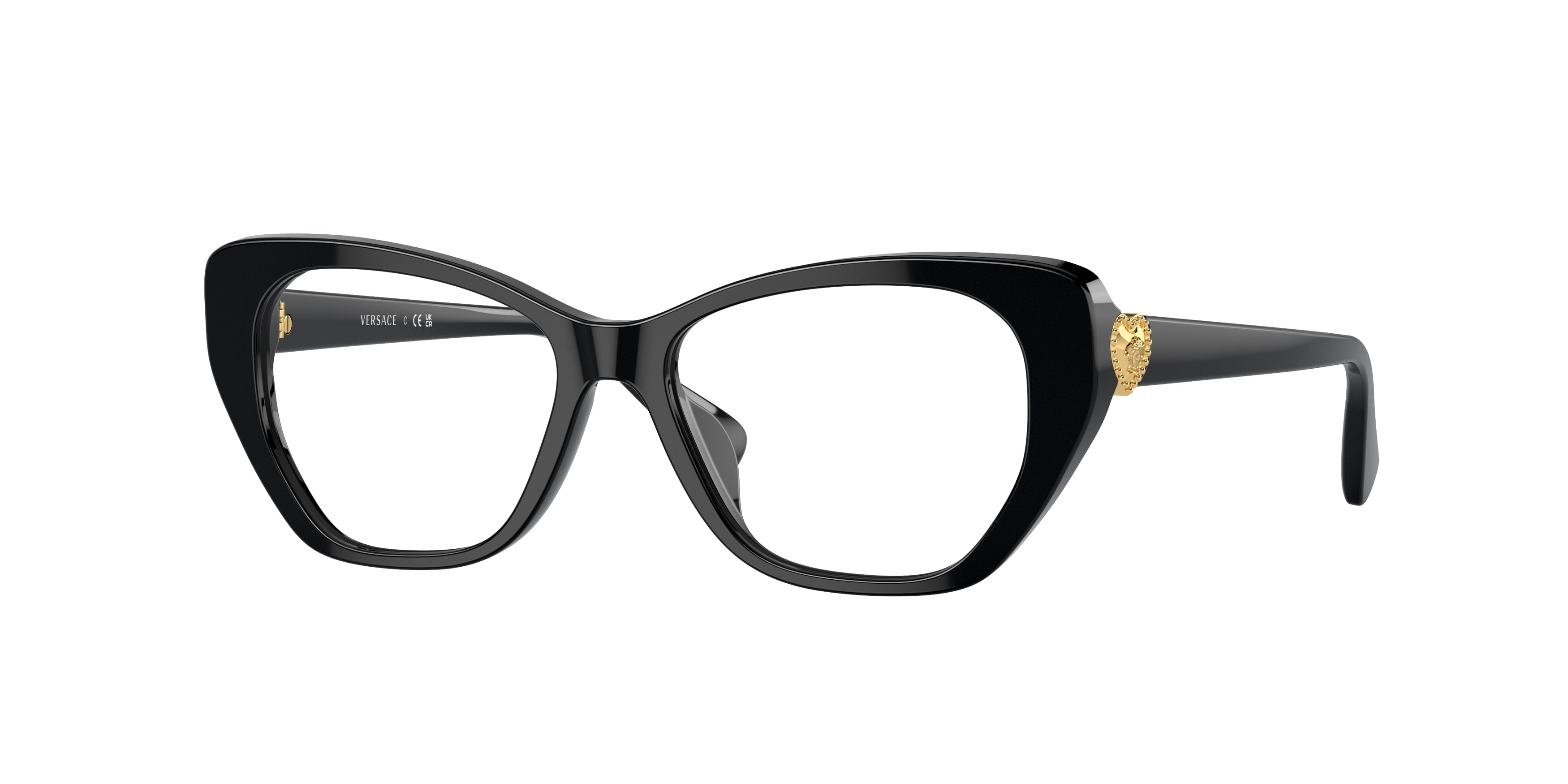 Versace Kids VK3005U Irregular Eyeglasses  GB1-Black 47-130-14 - Color Map Black