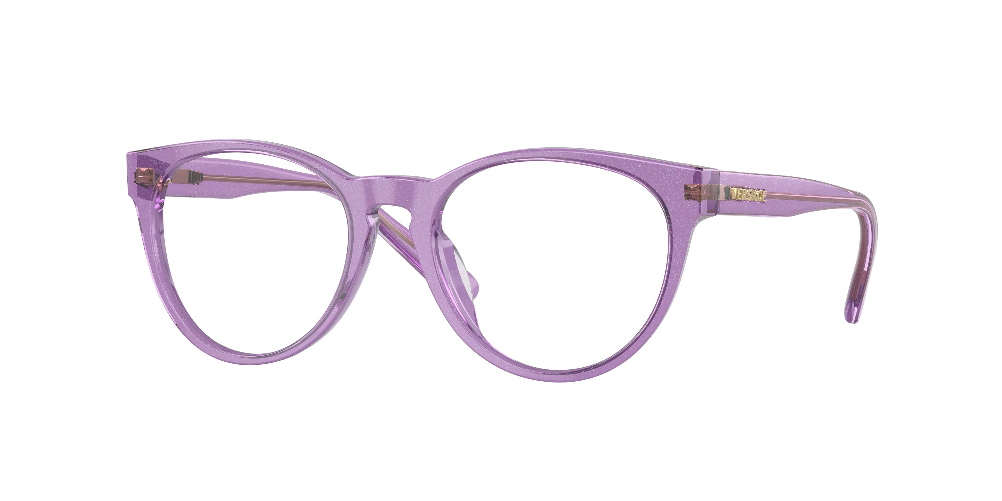 Versace Kids VK3321U Phantos Eyeglasses  5373-Lilac Glitter 48-130-17 - Color Map Violet