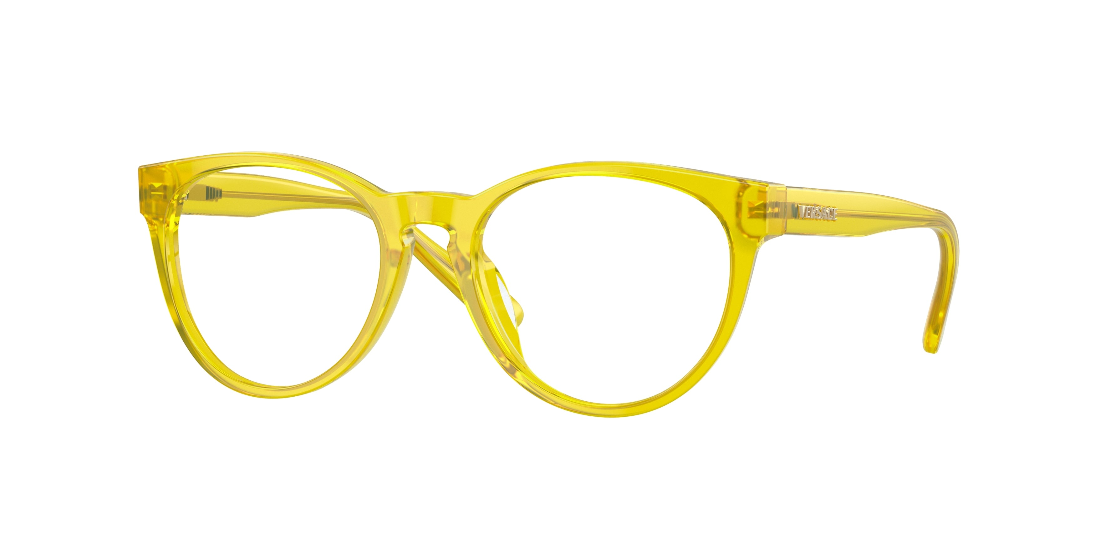 Versace Kids VK3321U Phantos Eyeglasses  5374-Transparent Yellow Fluo 48-130-17 - Color Map Yellow