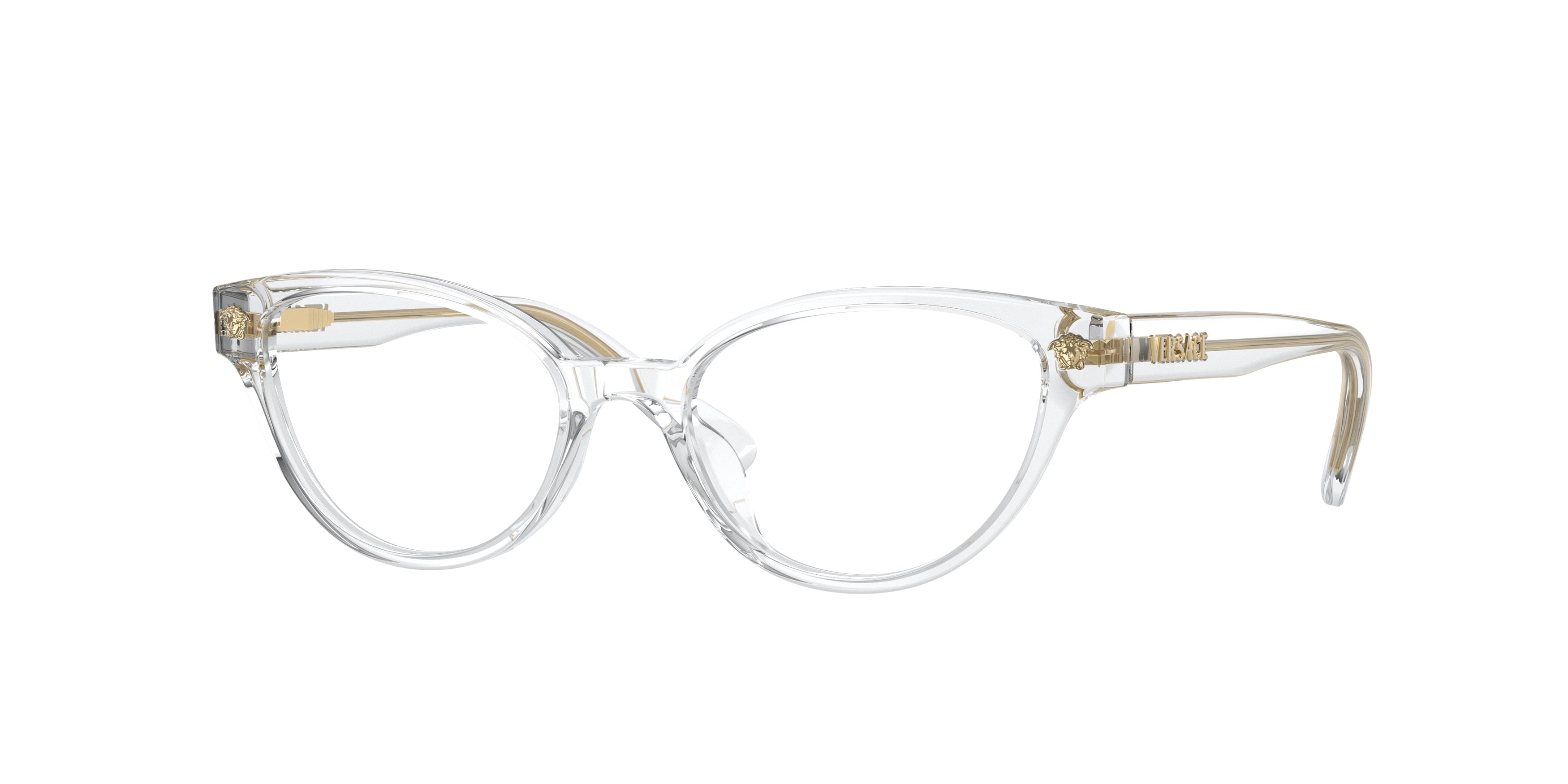 Versace Kids VK3322U Cat Eye Eyeglasses  148-Crystal 47-130-16 - Color Map Transparent