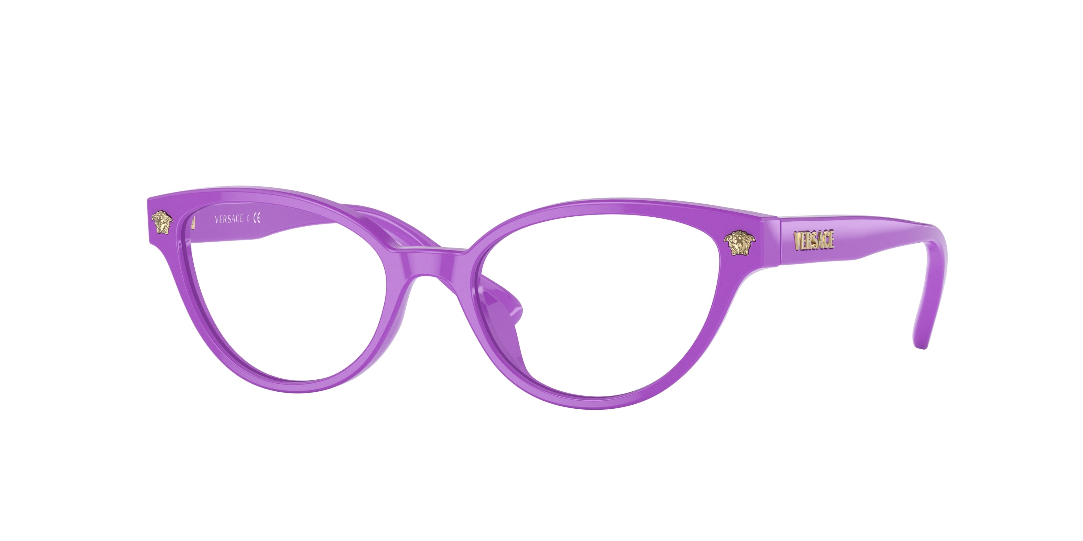 Versace Kids VK3322U Cat Eye Eyeglasses  5377-Violet 47-130-16 - Color Map Violet