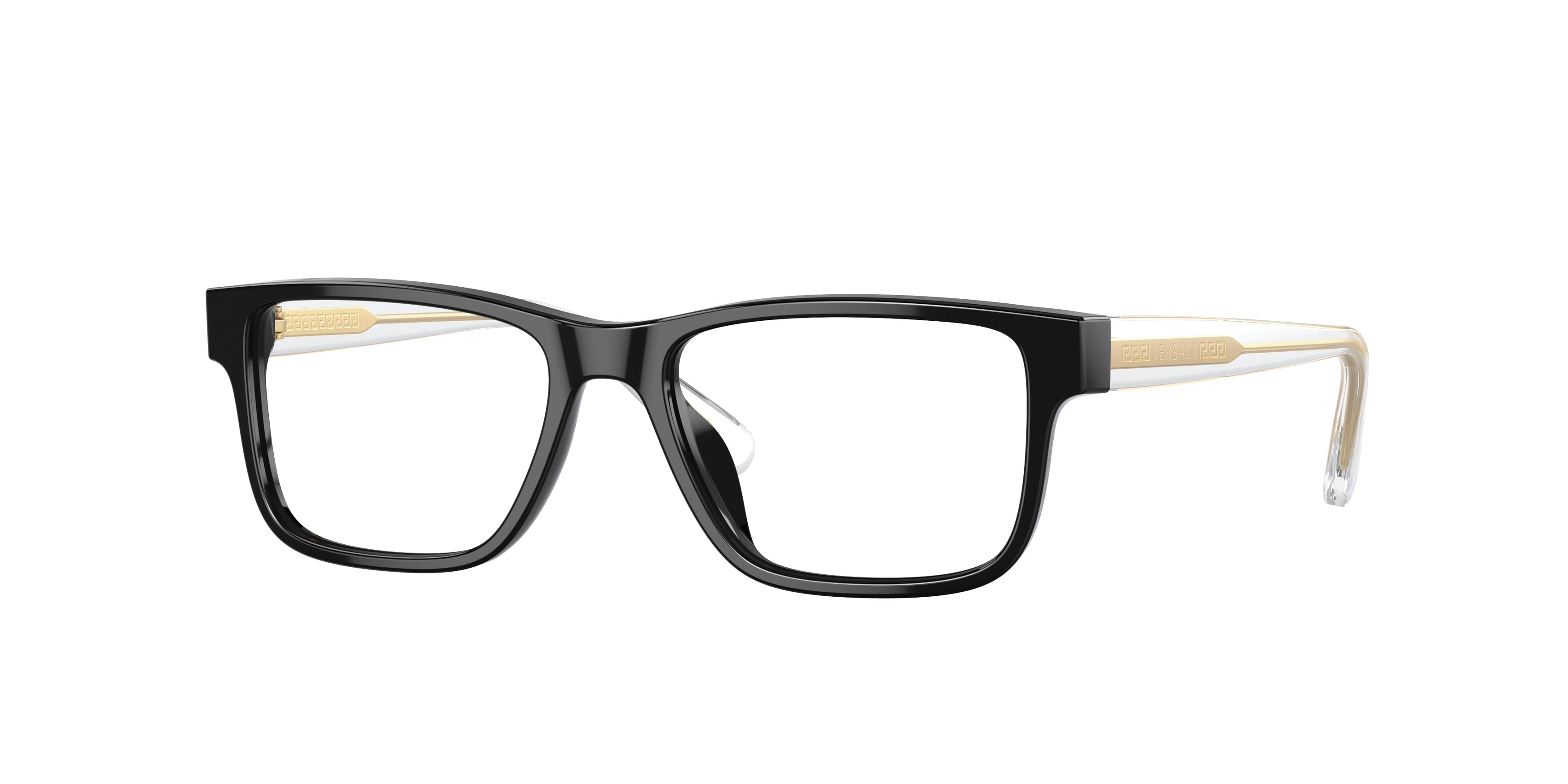 Versace Kids VK3324U Rectangle Eyeglasses  GB1-Black 47-130-15 - Color Map Black