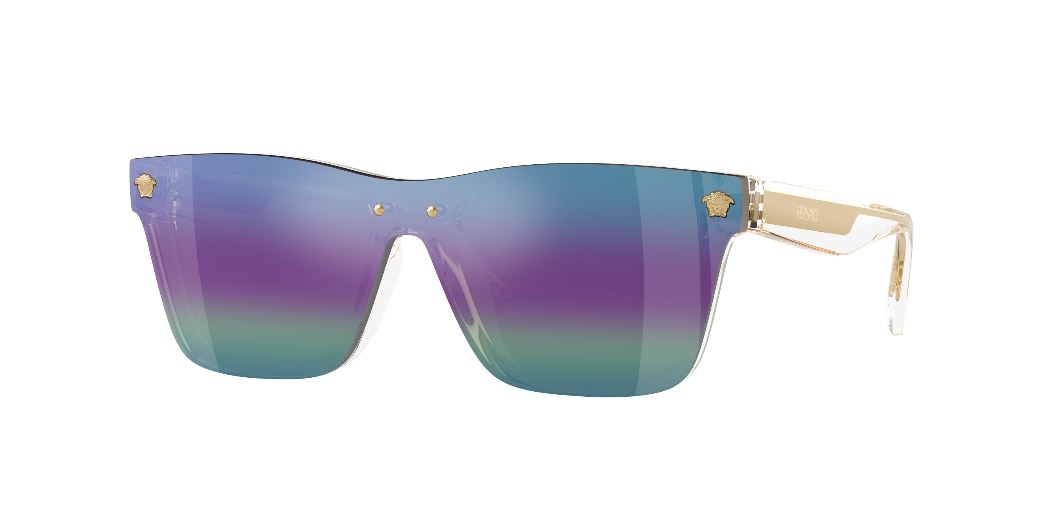 Versace Kids VK4004U Rectangle Sunglasses  148/P1-Crystal 28-130-128 - Color Map Transparent