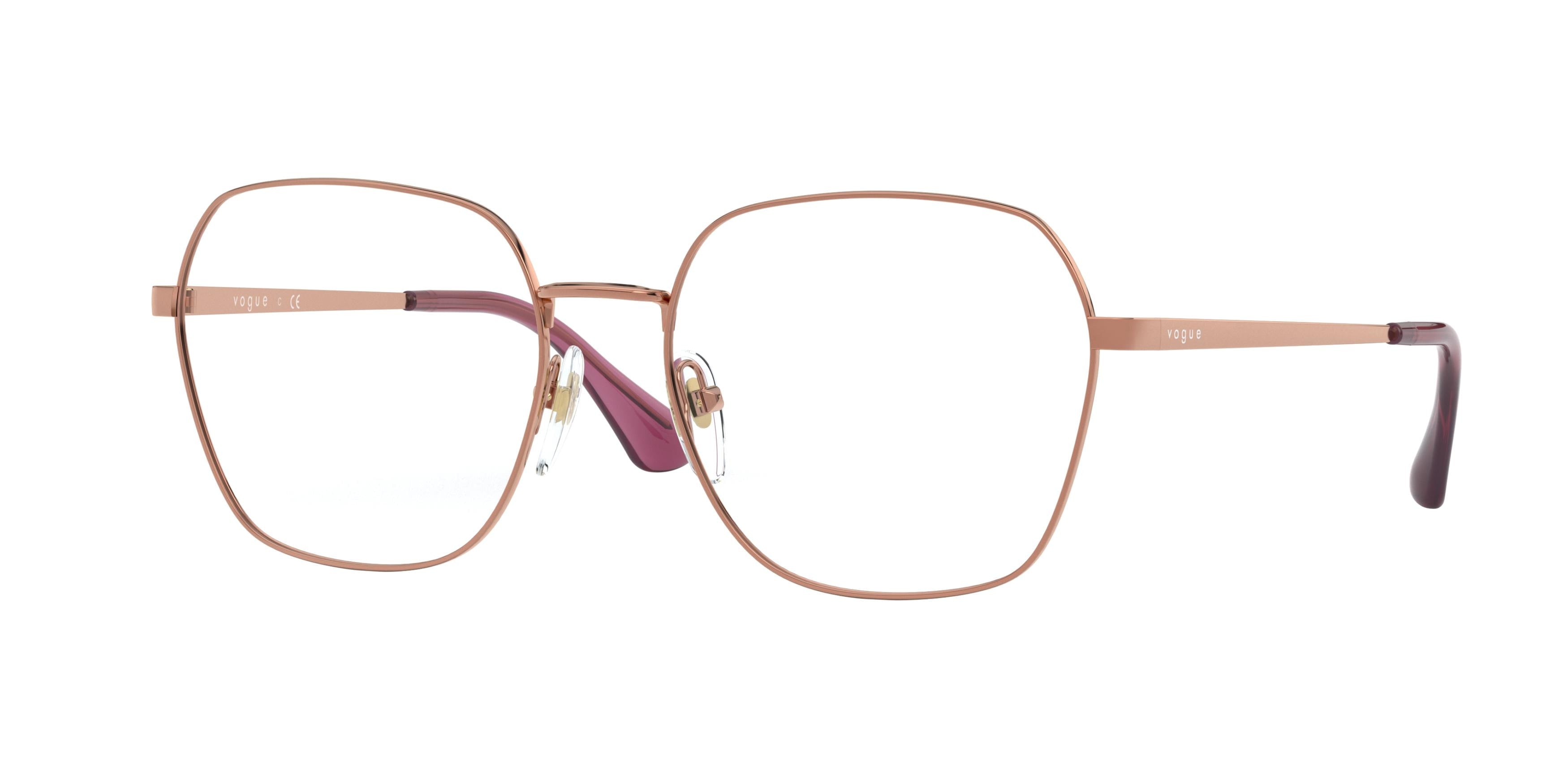 Vogue VO4170D Square Eyeglasses  5075-Rose Gold 55-140-17 - Color Map Gold