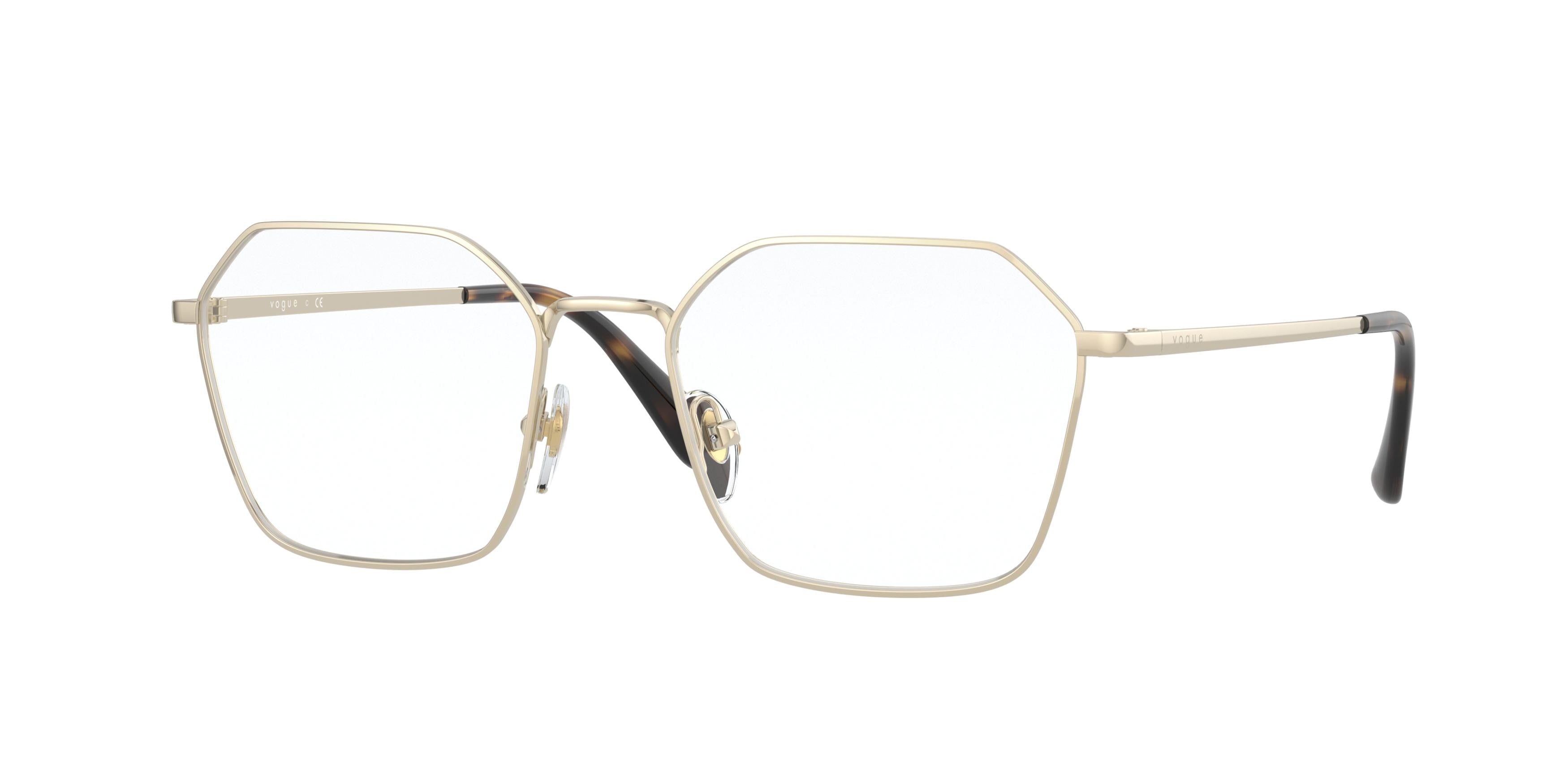 Vogue VO4187 Irregular Eyeglasses  848-Pale Gold 50-135-18 - Color Map Gold