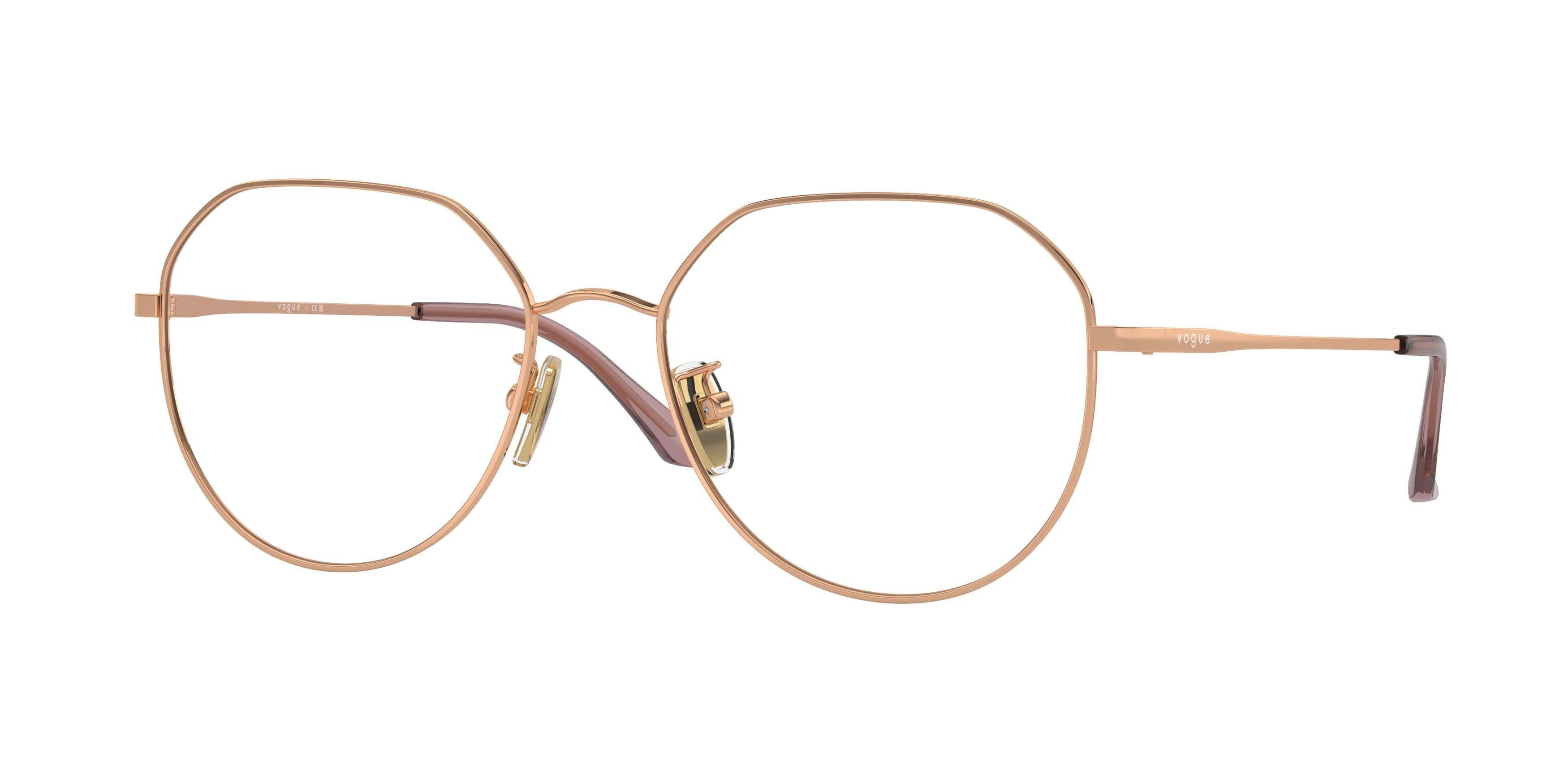 Vogue VO4301D Irregular Eyeglasses  5152-Rose Gold 55-145-18 - Color Map Gold