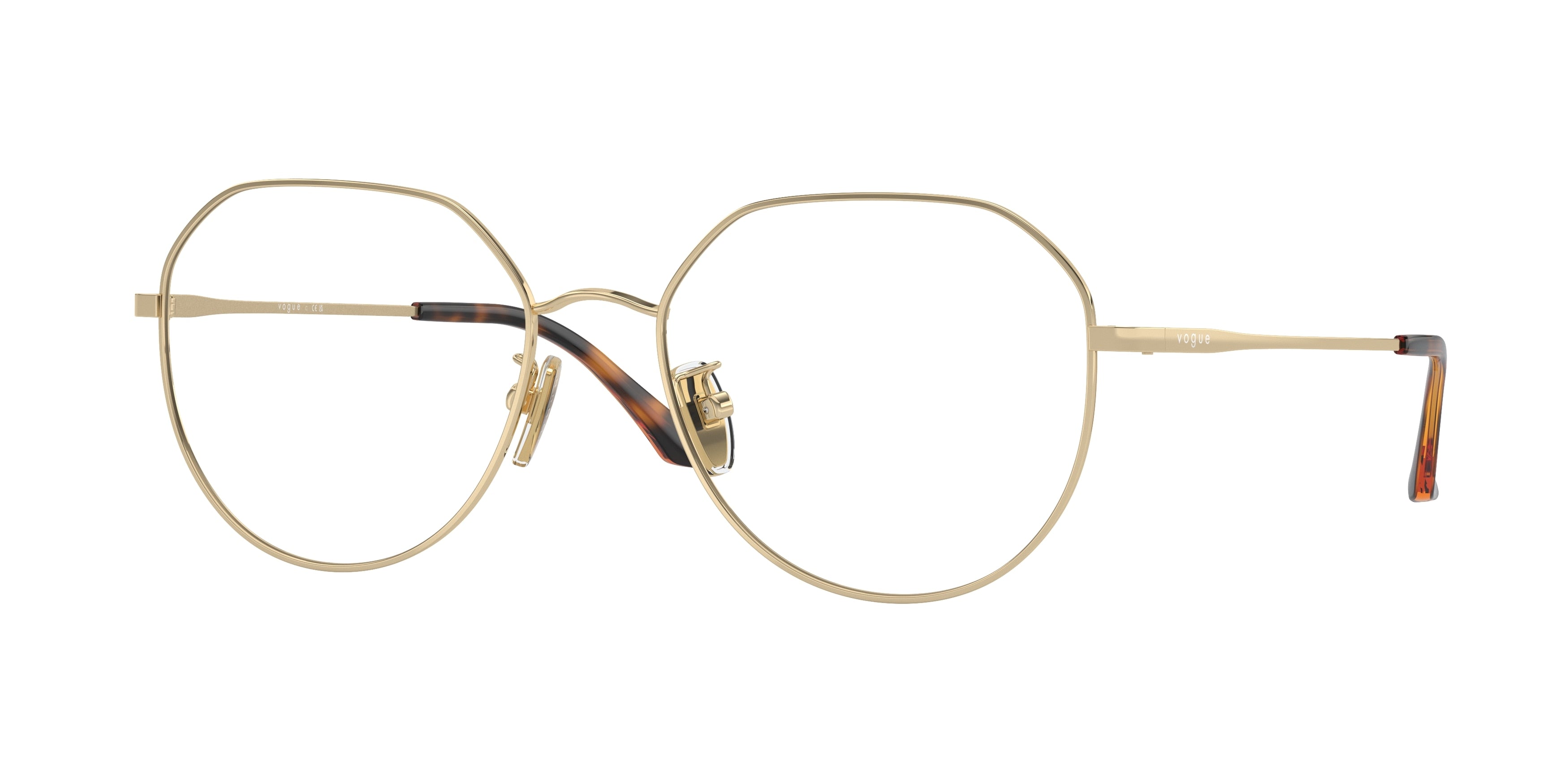 Vogue VO4301D Irregular Eyeglasses  848-Pale Gold 55-145-18 - Color Map Gold