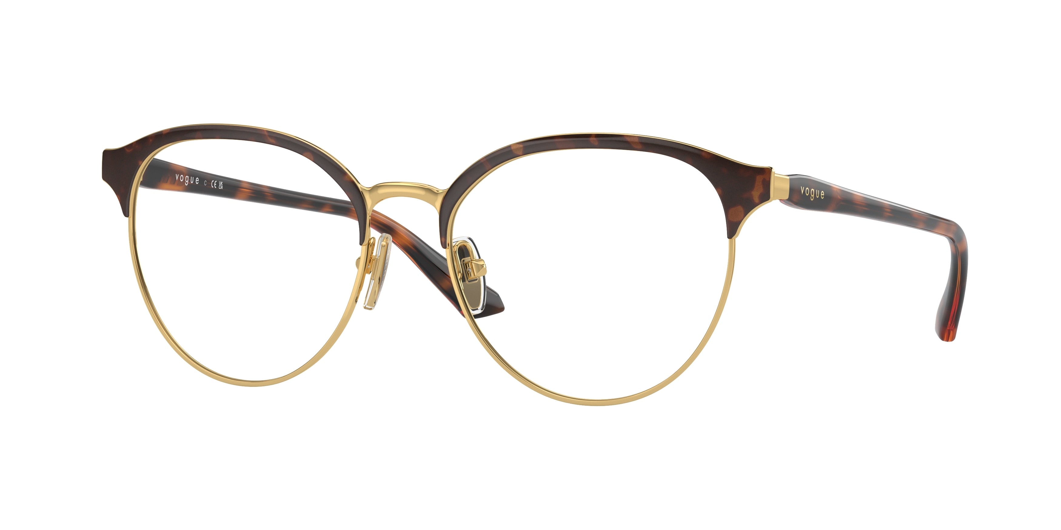 Vogue VO4305 Phantos Eyeglasses  5078-Top Havana/Gold 53-140-17 - Color Map Brown