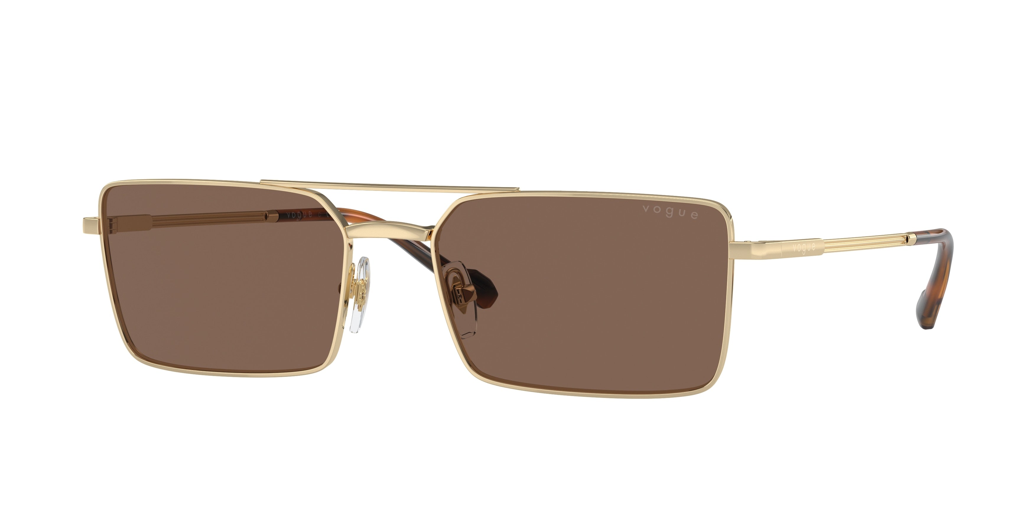 Vogue VO4309S Rectangle Sunglasses  848/73-Pale Gold 57-145-18 - Color Map Gold