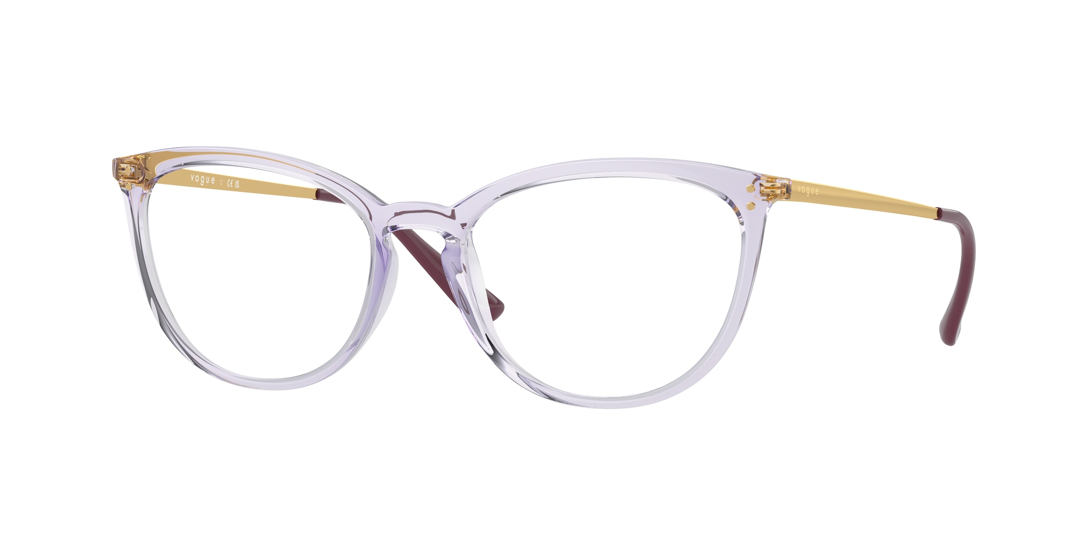 Vogue VO5276 Cat Eye Eyeglasses  2745-Transparent Violet 53-140-17 - Color Map Violet