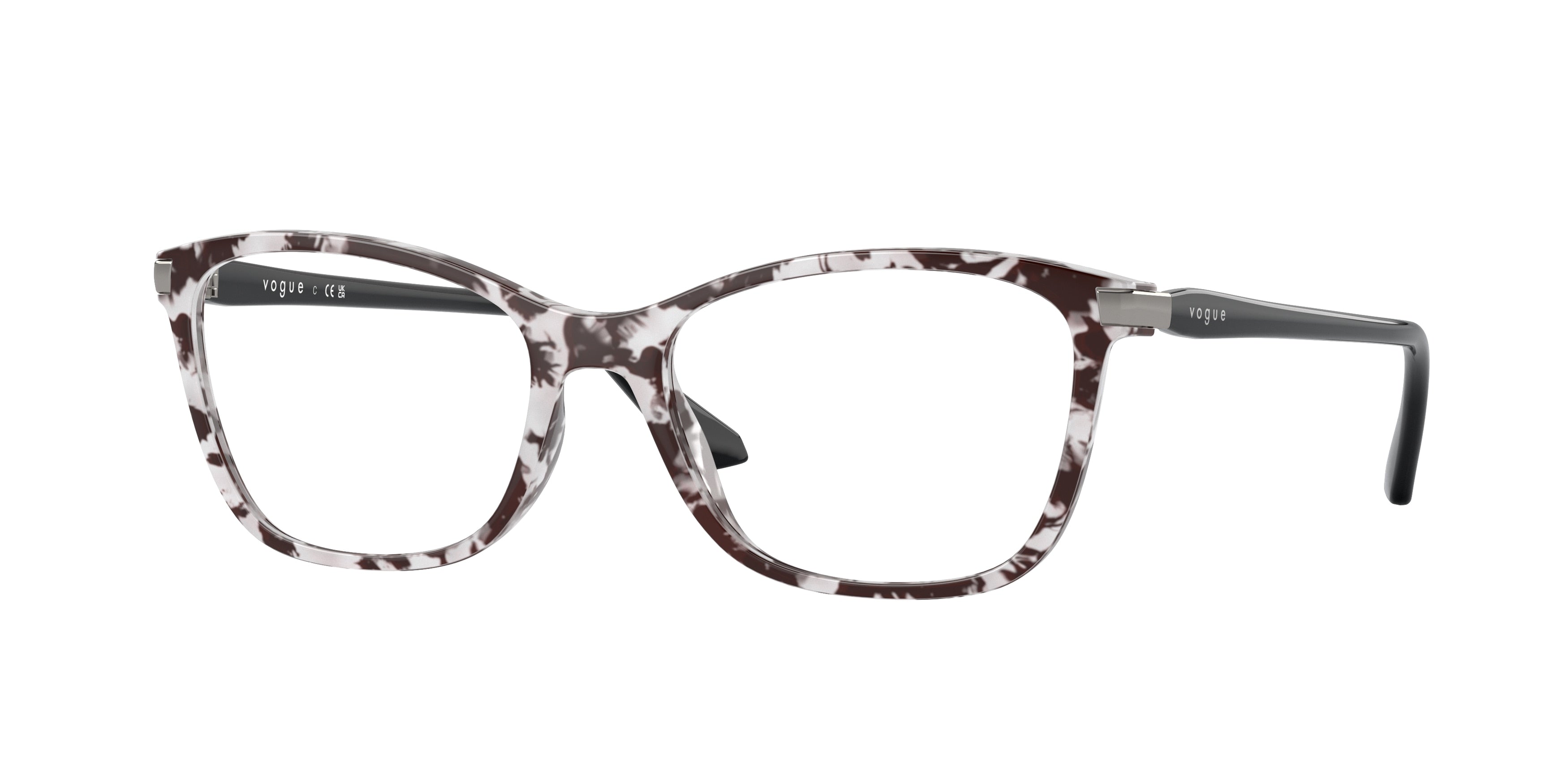 Vogue VO5378 Pillow Eyeglasses  3076-Ivory Tortoise 53-140-17 - Color Map Tortoise