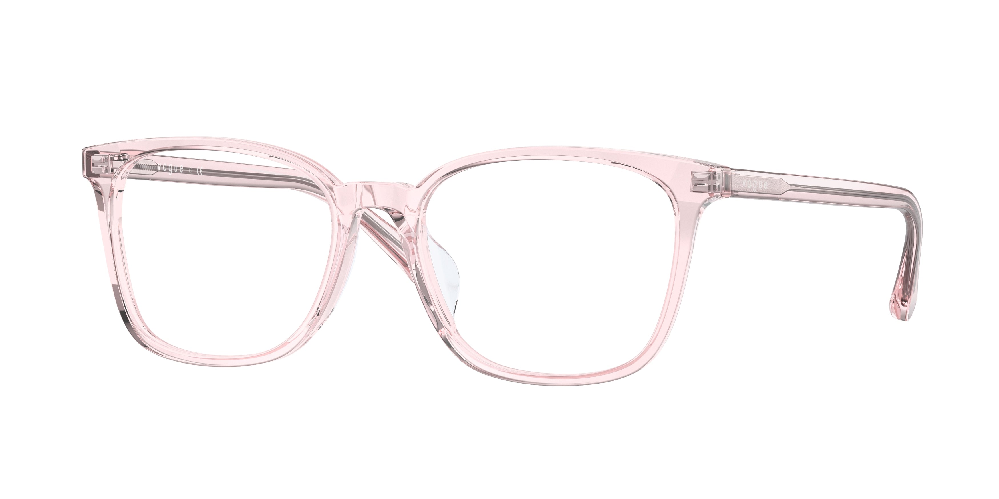 Vogue VO5399D Rectangle Eyeglasses  2828-Pink Transparent 53-145-17 - Color Map Pink