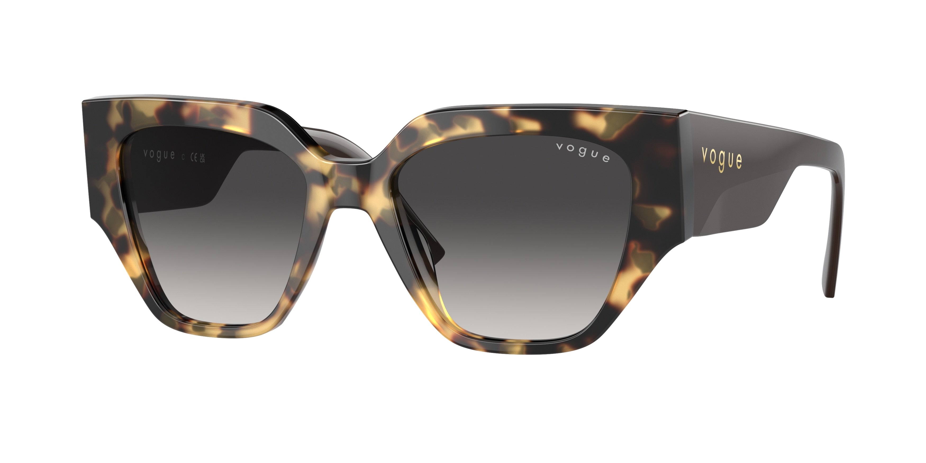 Vogue VO5409S Irregular Sunglasses  26058G-Yellow Tortoise 52-140-18 - Color Map Tortoise